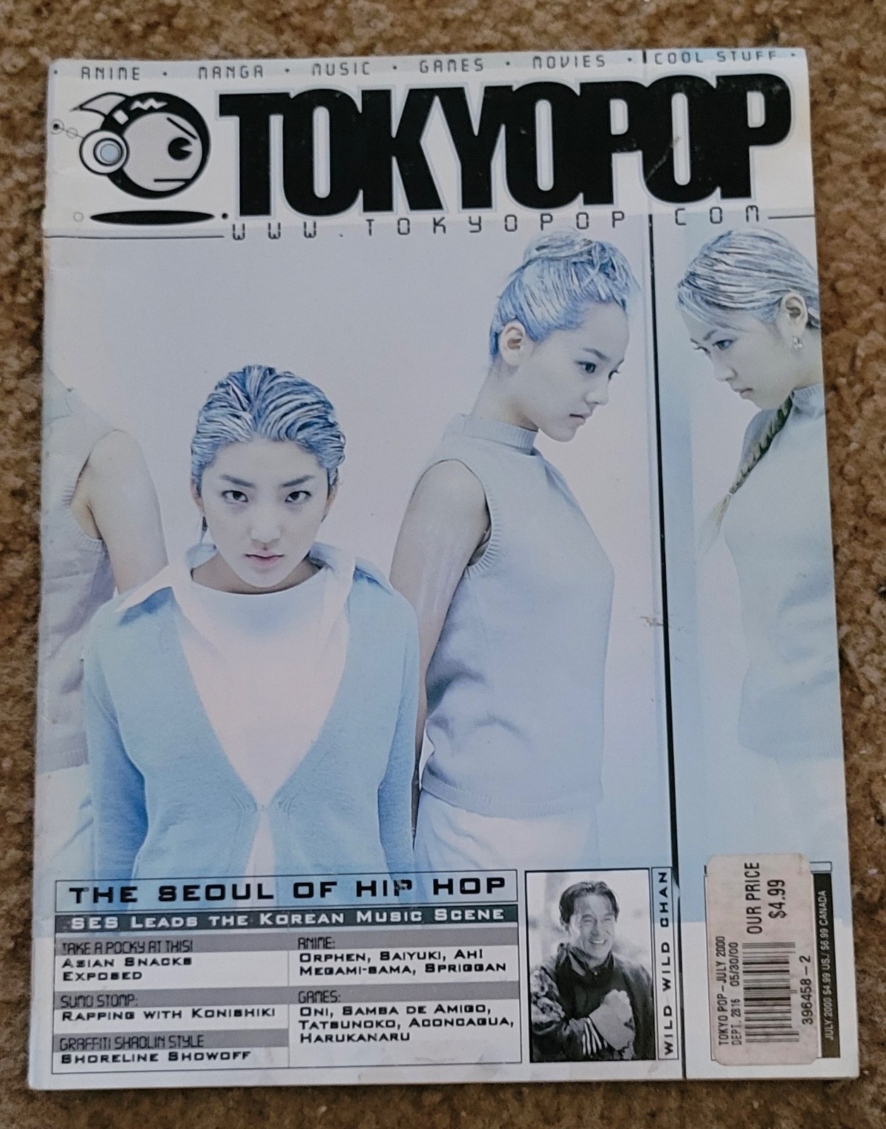 Tokyopop Anime Magazine Numero 3-10 2000 Inglese Luglio Grafica Fumetto Manga