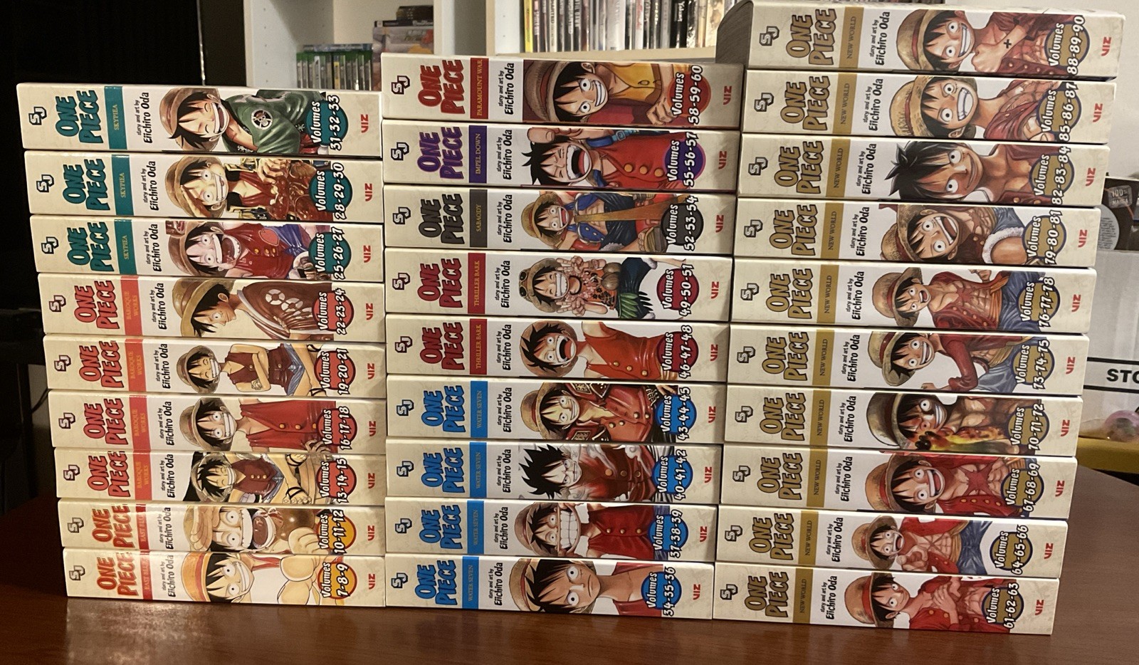 ONE PIECE Volumi 7-90 Collezione Manga Enorme Lotto 3 in 1 (28 Libri) Eiichiro Oda