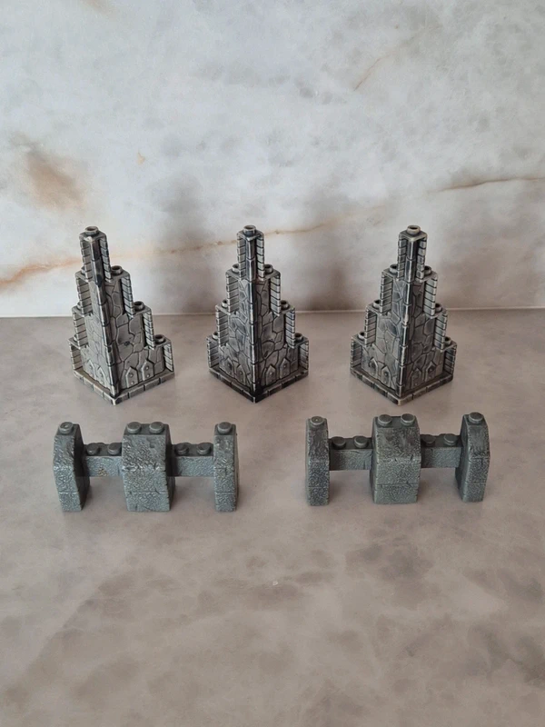 5 Piezas Mega Bloks Dragon muro piedra