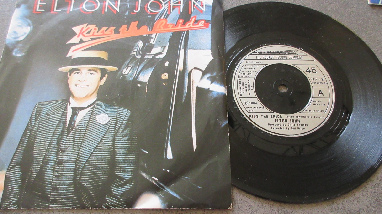 Elton John Kiss the Bride 7" 1983 *VG+/NEAR MINT*