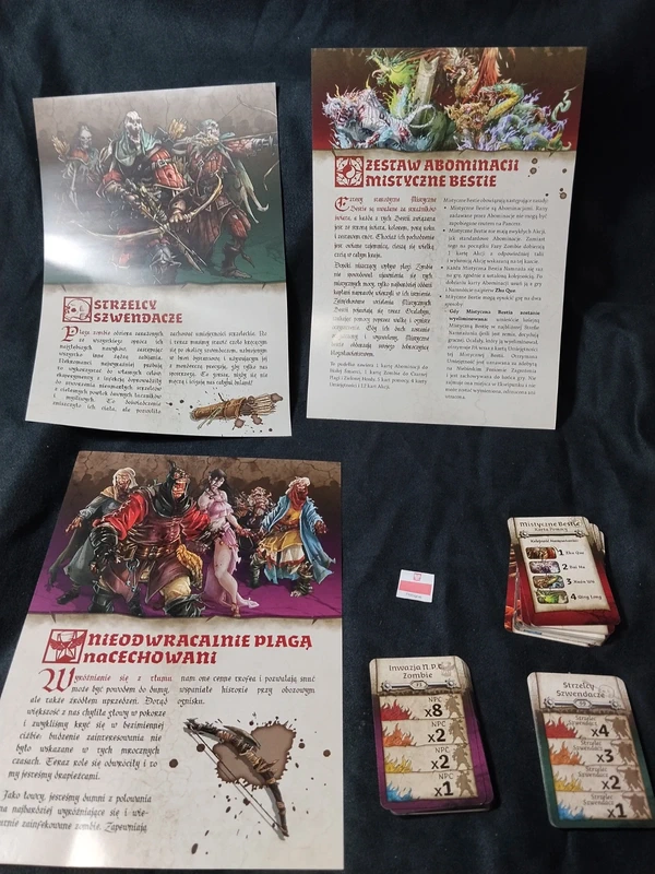 Lot de carte zombicide en polonais