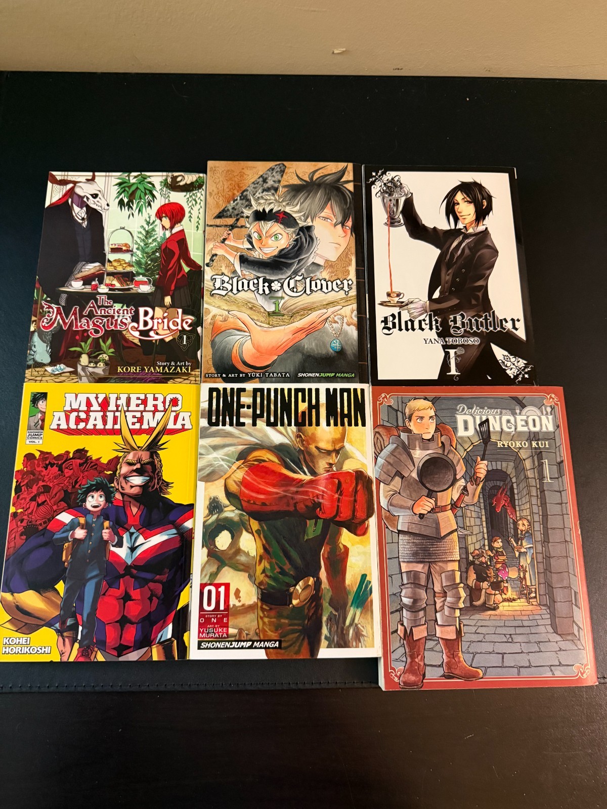 Manga Lotto 6 Vol 1 My Hero Academia One Punch Man Black Clover Black Butler NUOVO