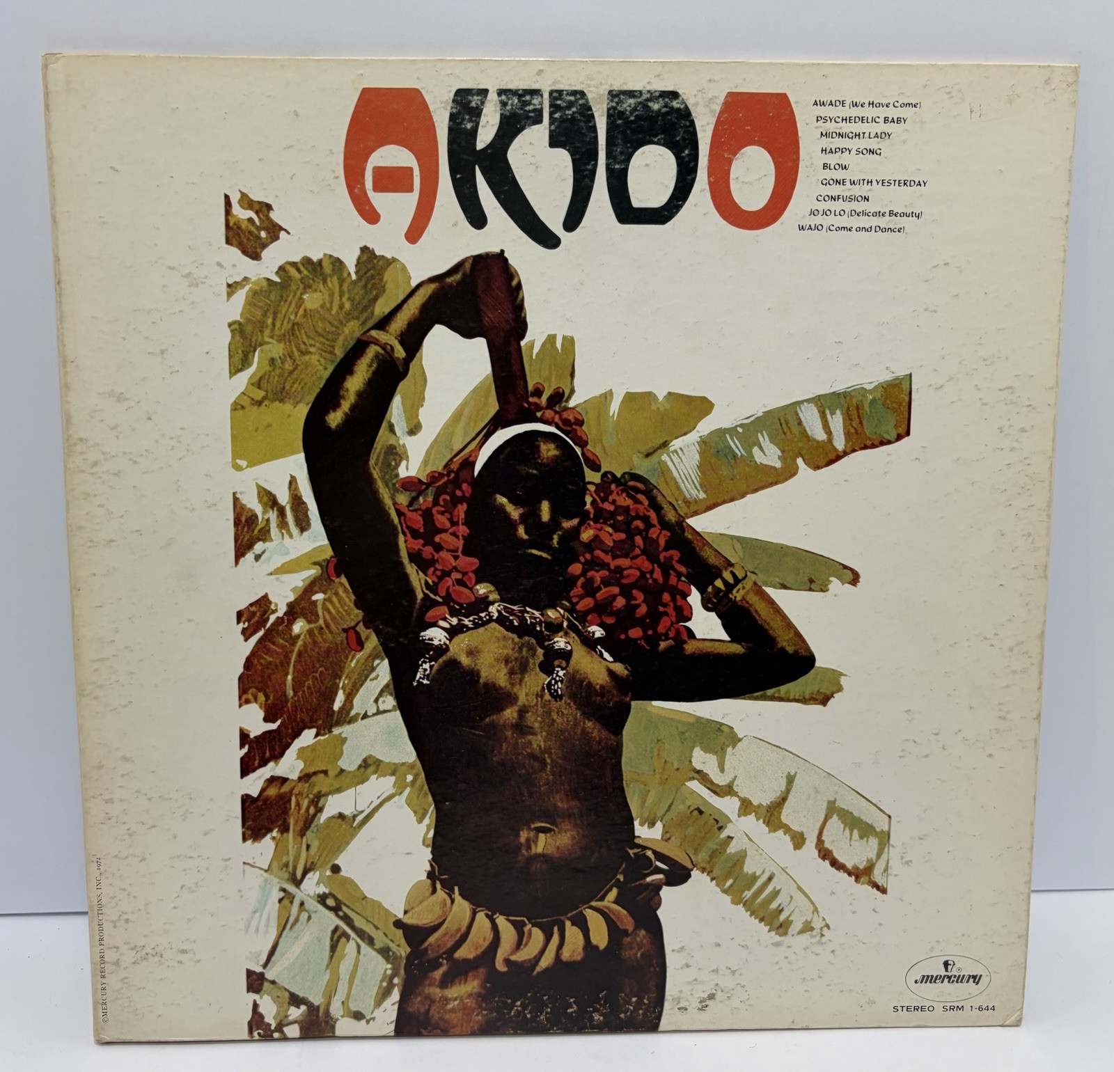 AKIDO Self-Titled LP 1972 Canada Mercury SRM-1-644 Rare Afro Psych Funk VG+