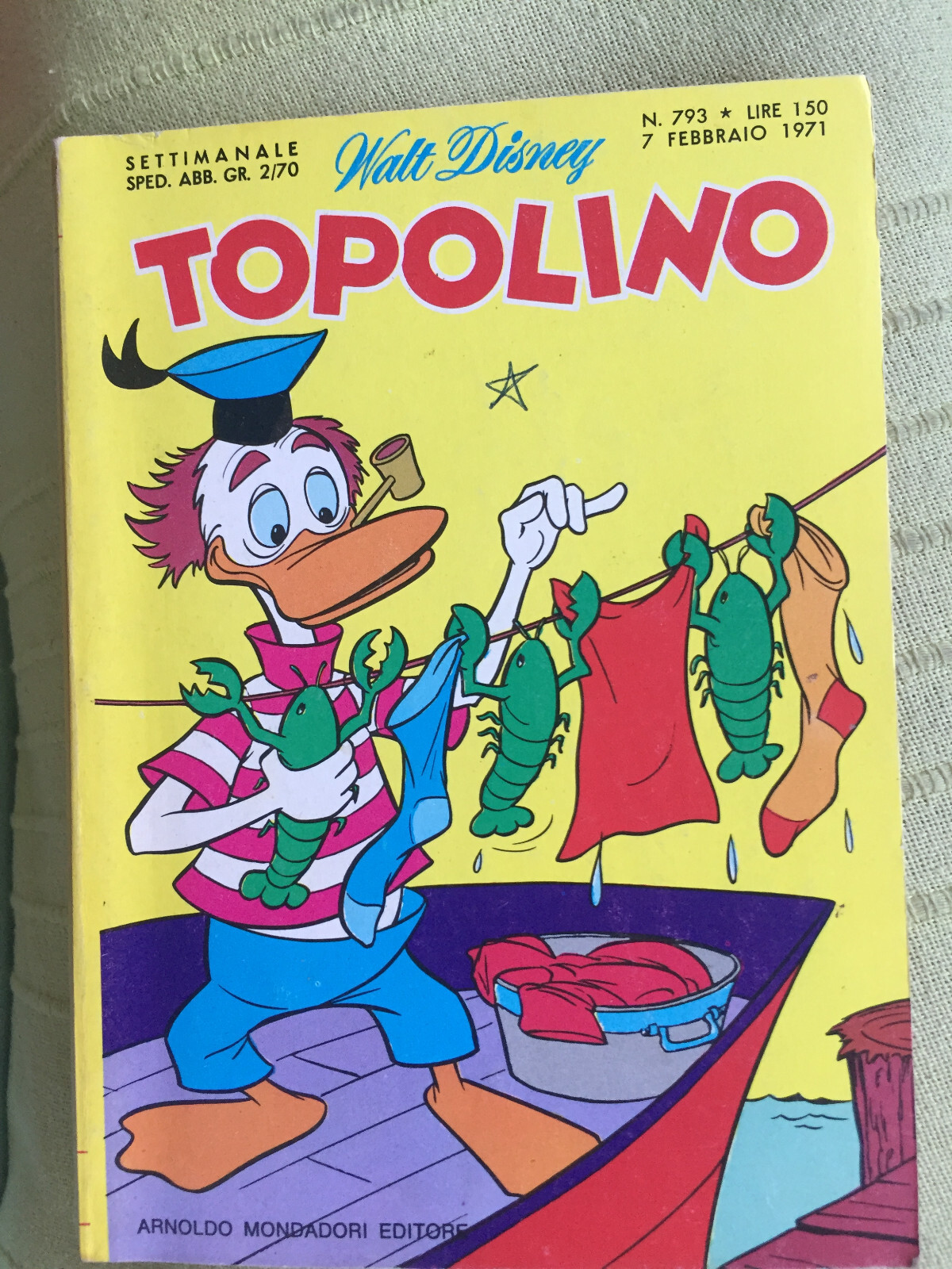 TOPOLINO N° 793 - 7 FEBBRAIO 1971 - BOLLINI+CARTOLINA ABBONAMENTO. OTTIMO+++