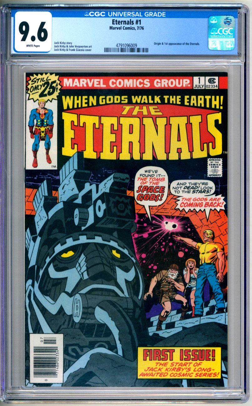 Eternals 1 CGC Graded 9.6 NM+ White Pages Jack Kirby Marvel Comics 1976