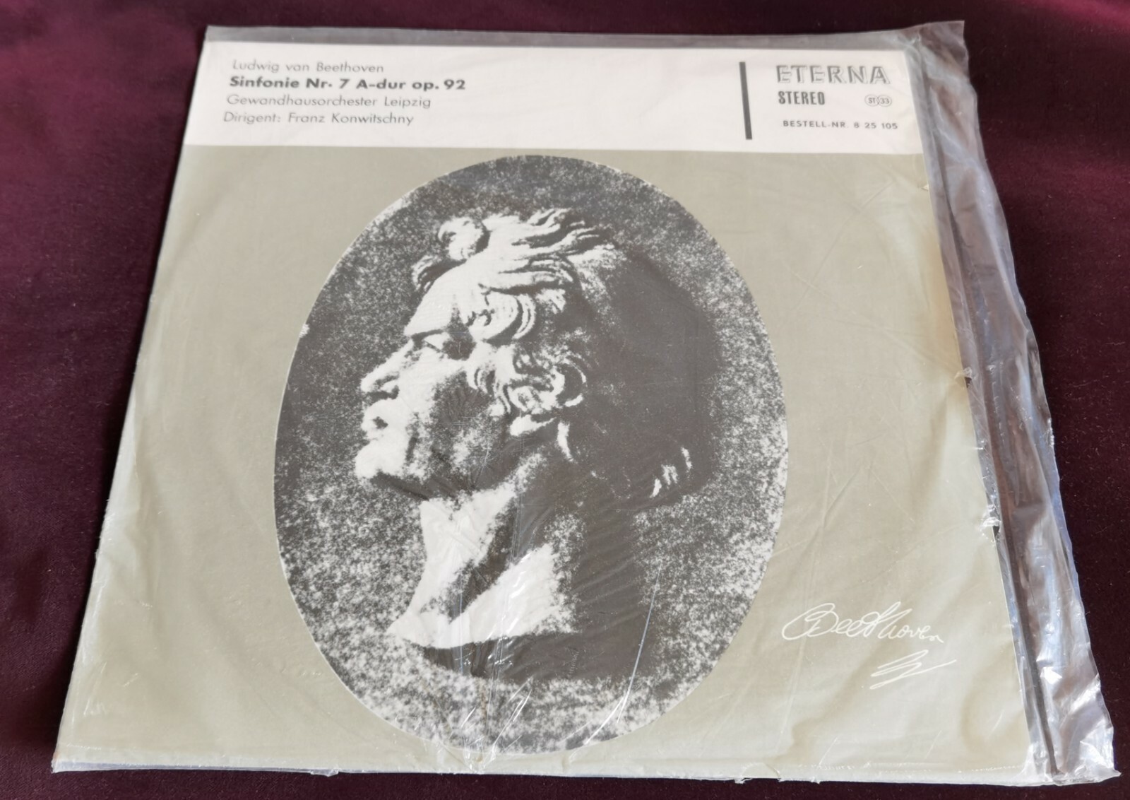 SEALED KONWITSCHNY BEETHOVEN SYMPHONY NO. 7 LP ETERNA 8 25 105 825105 STEREO 1ED