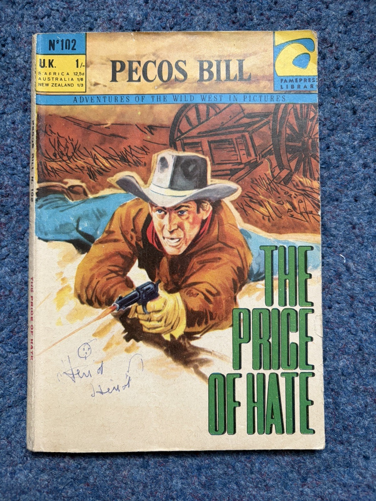 Pecos Bill Wild West Picture Library Comic No. 102 The Price of Hate