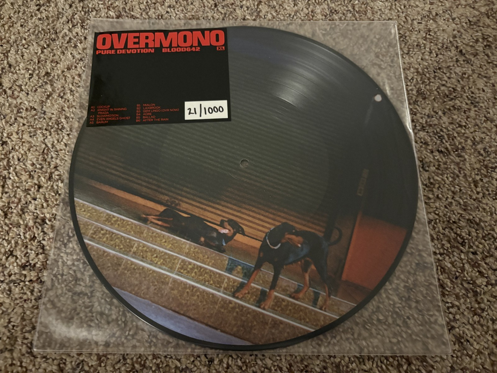 Overmono Pure Devotion Blood Records Zoetrope Picture Disc Vinyl /1,000 In Hand