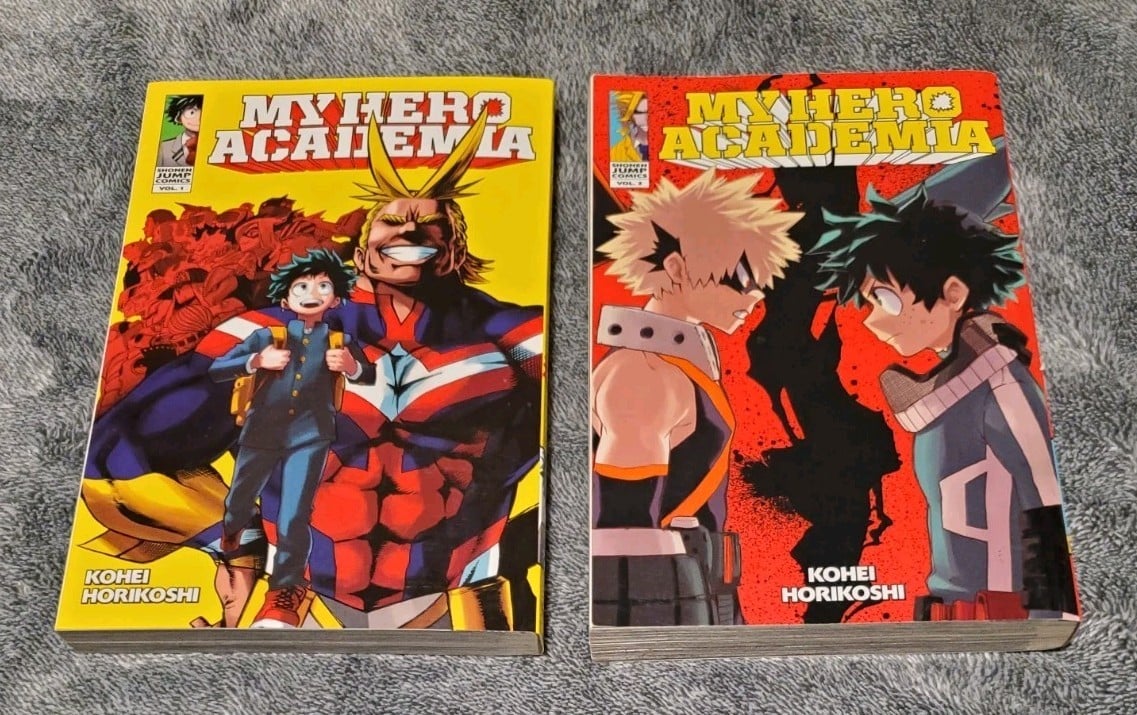 Lotto libri manga My Hero Academia vol 1 e 2 Kohei Horikoshi inglese