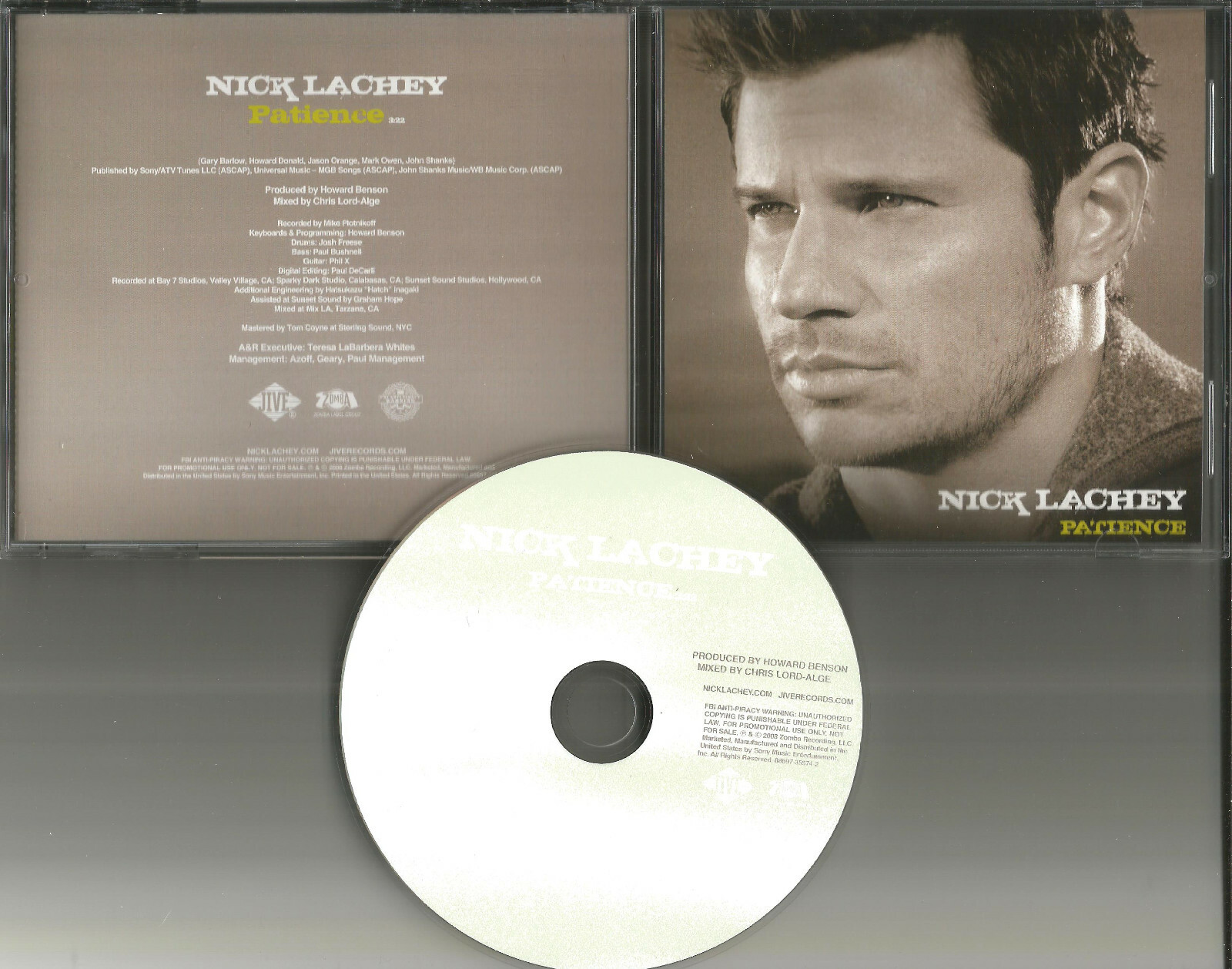 98 Degrees NICK LACHEY Patience RARE PROMO Radio DJ CD Single 2008 USA MINT