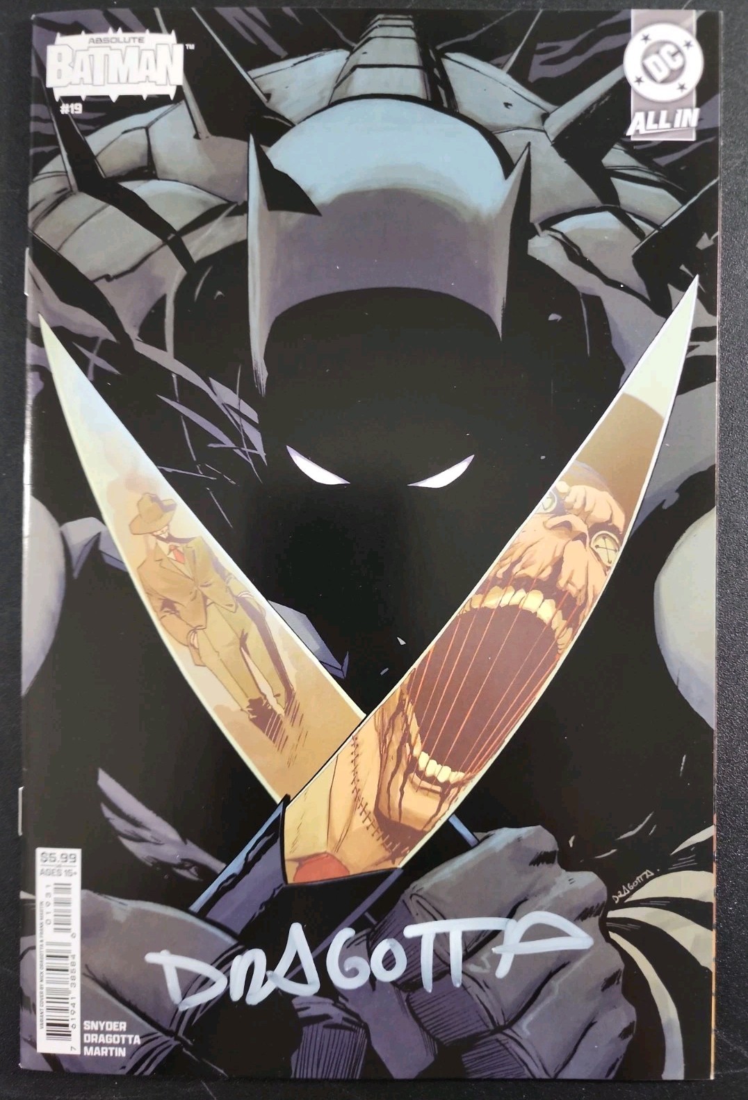 Absolute Batman #19 quasi nuovo + copertina prima stampa C FIRMATA Nick Dragotta con COA DC 2026