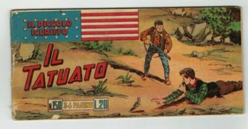 STRISCIA ORIGINALE IL PICCOLO SCERIFFO I SERIE N. 150 DEL 1951 - RARO