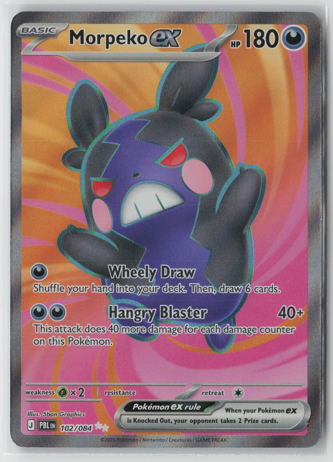 Pokemon Morpeko ex #102/084 ME05: Pitch Black quasi come nuovo o migliore