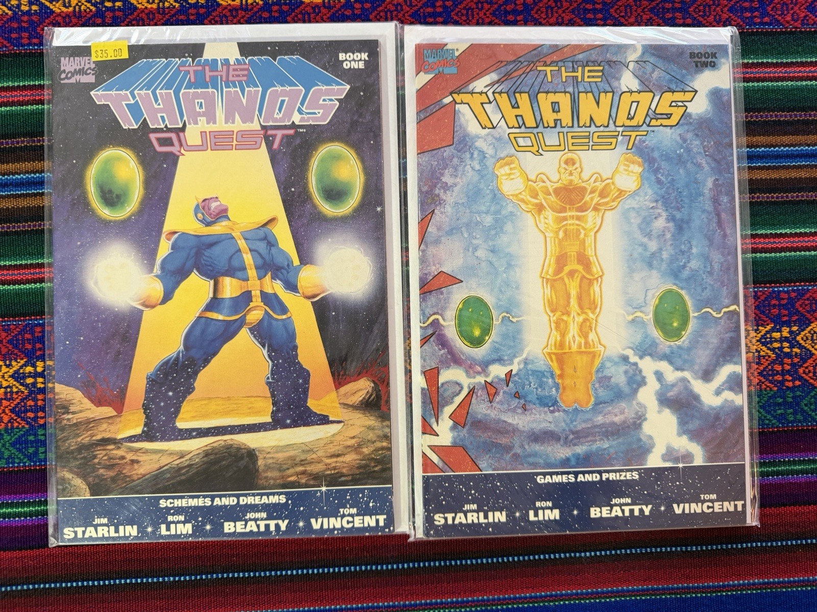 The Thanos Quest #1 & #2 Complete Set 1990 Marvel Comics Book One & Book Two