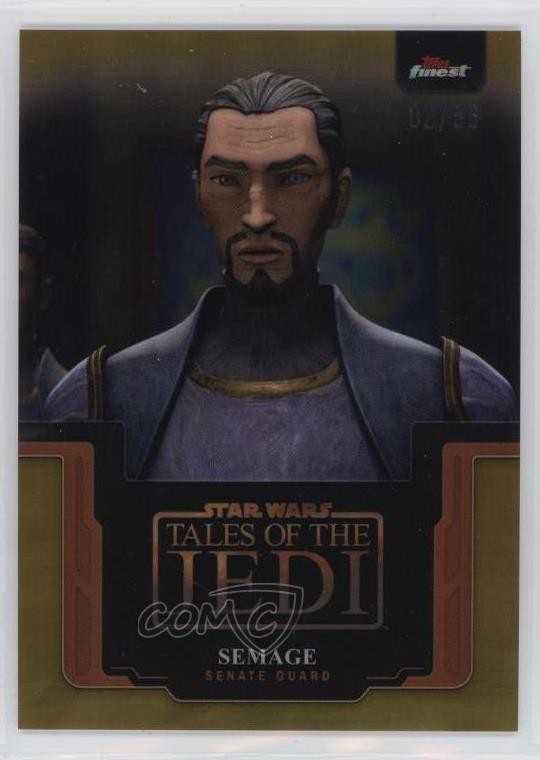 2023 Topps Finest Star Wars Tales of the Jedi rifrattore oro 2/50 Semage 6u3