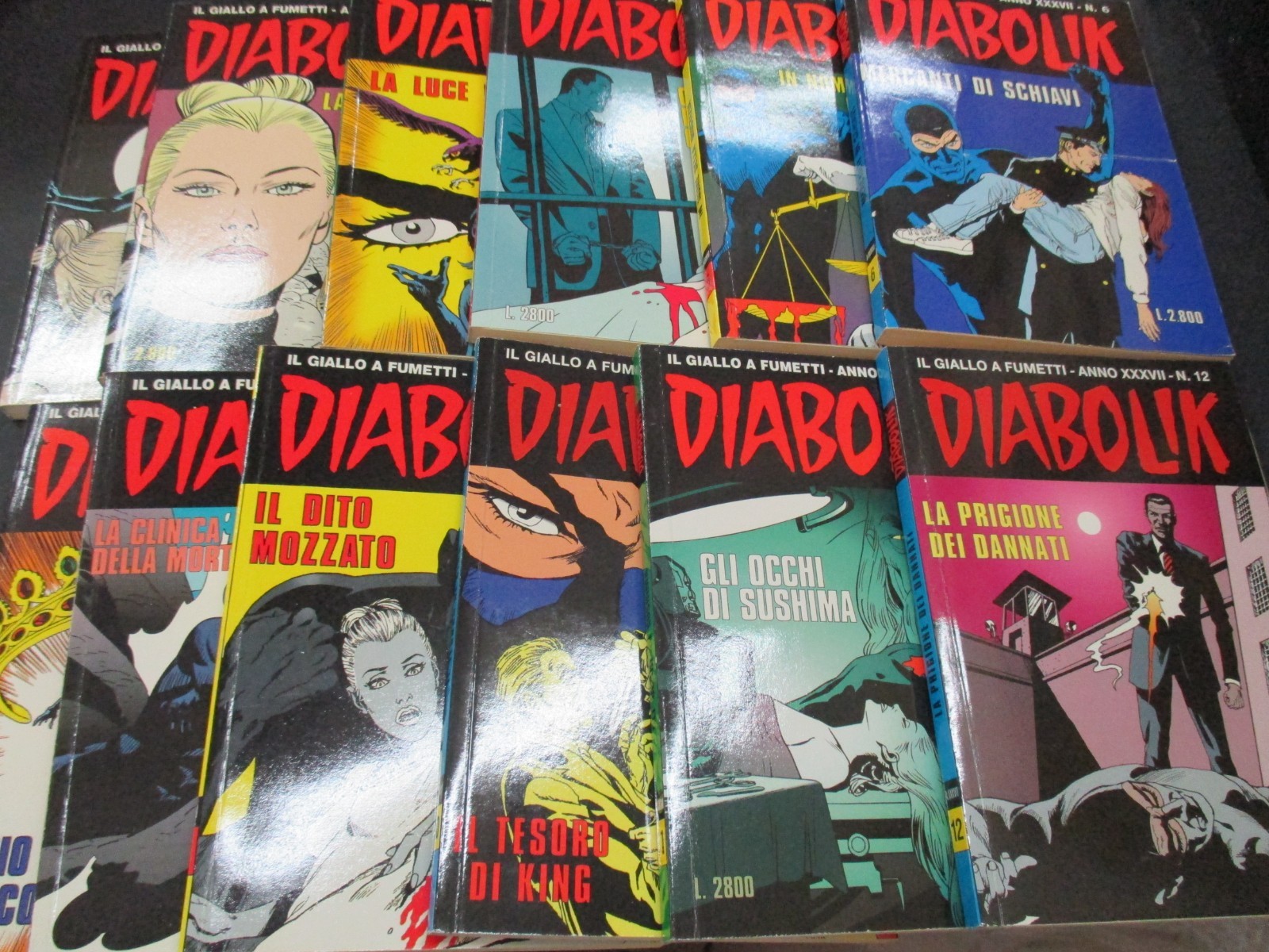 DIABOLIK ANNO XXXVII 1998 1/12 - ANNATA COMPLETA