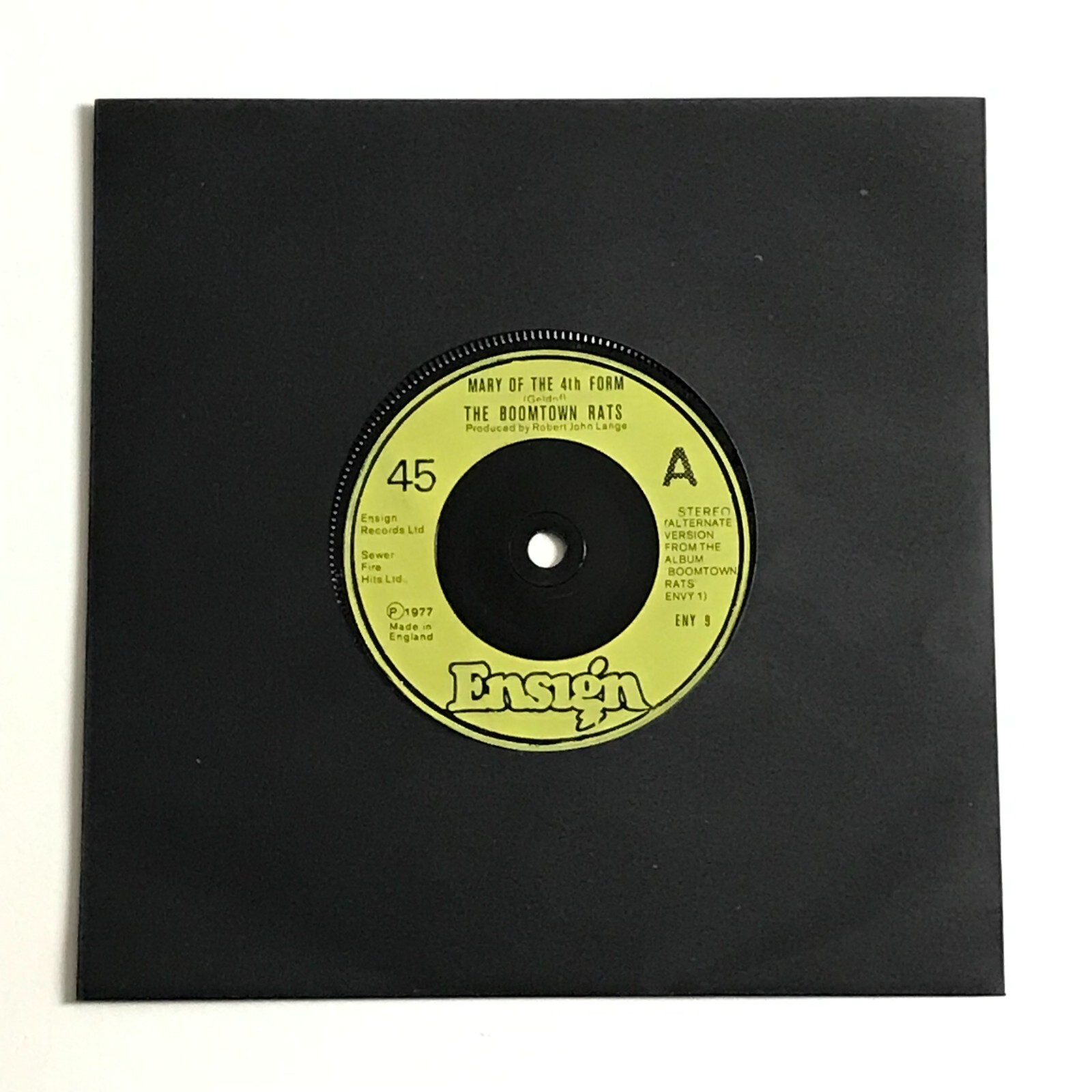 The Boomtown Rats - Mary Of The 4th Form 7" Vinyl Record - ENY 9 VG+