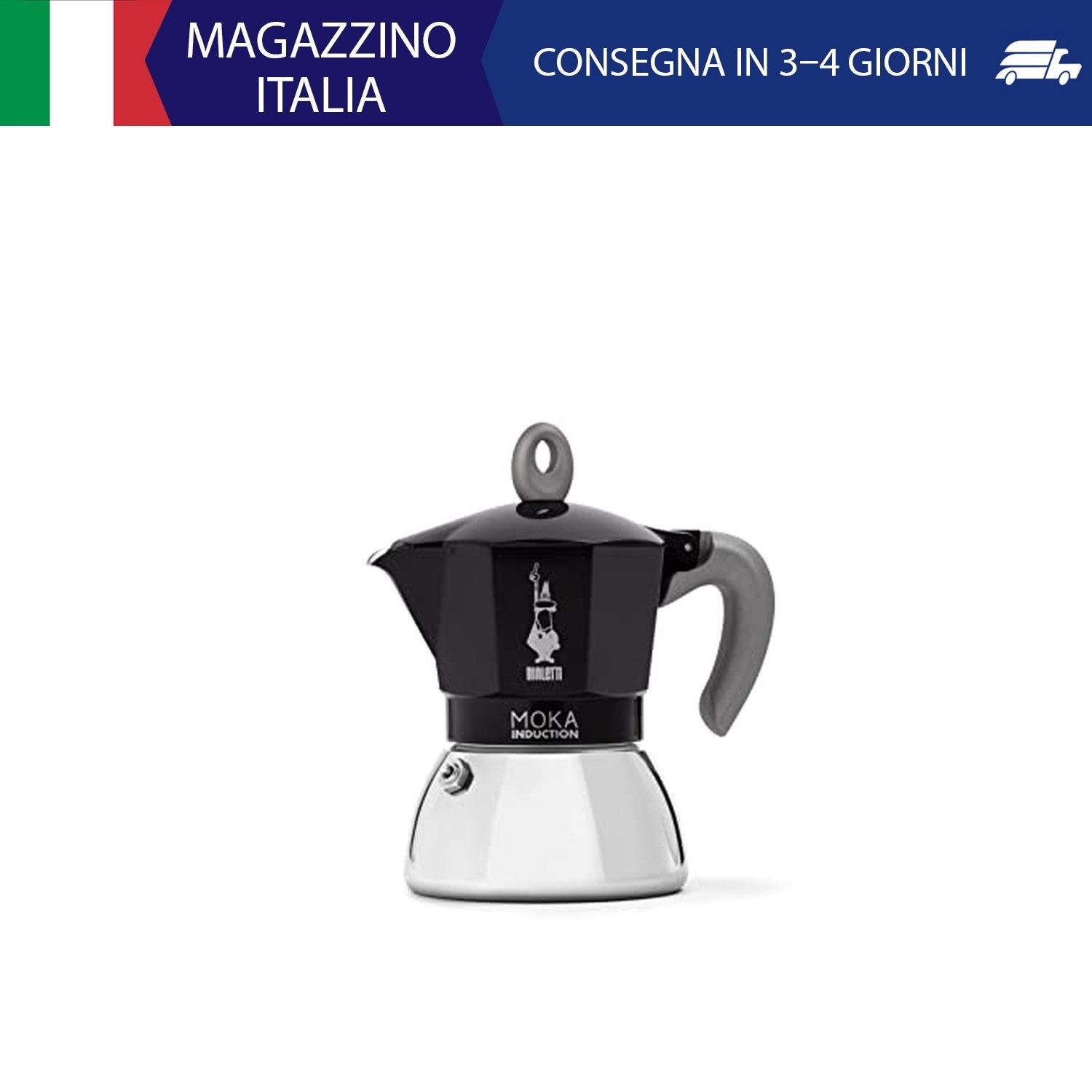 Bialetti - Moka a induzione, caffettiera moka, adatta a tutti i tipi di piani co