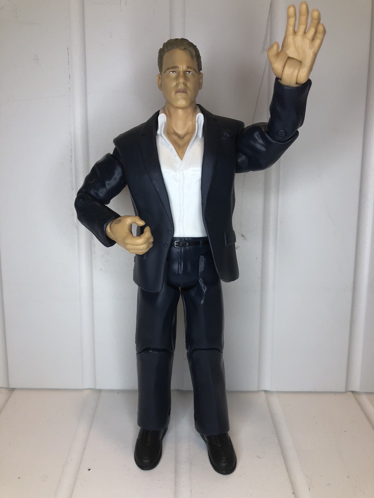 WWE John Bradshaw Layfield JBL Blue Suit 2004 Jakks 7" Wrestling Action Figure