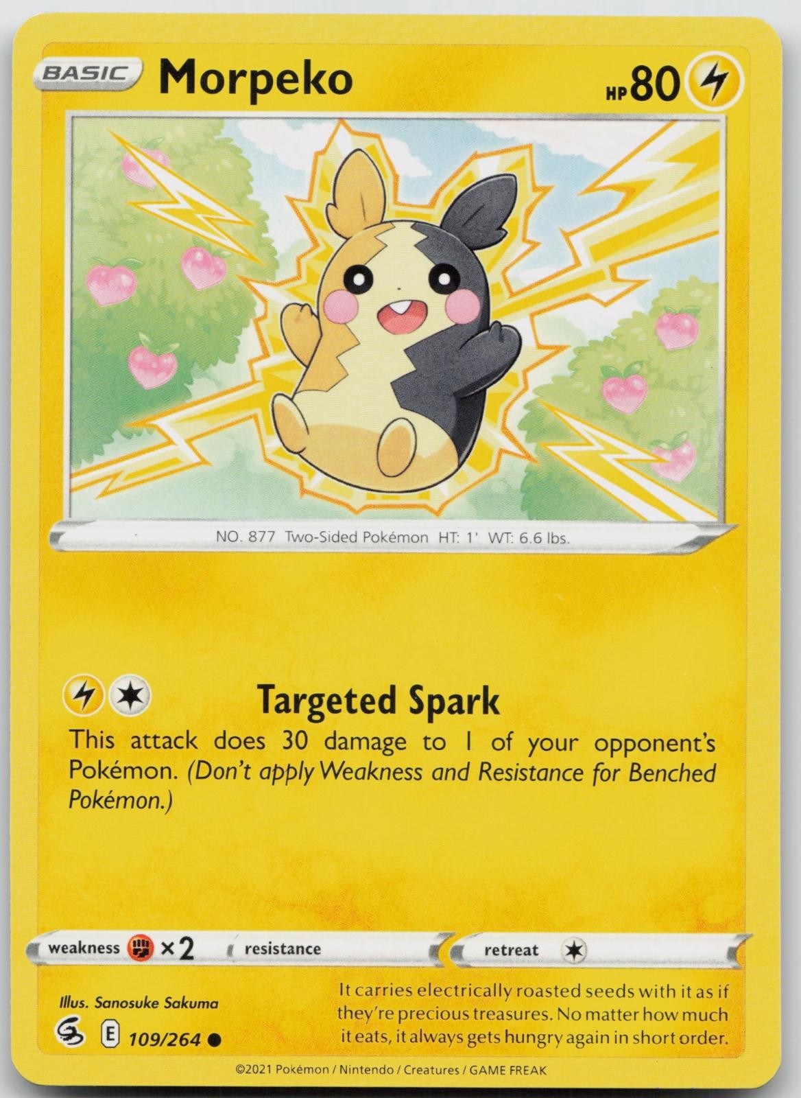 Pokemon Morpeko 109/264 Colpo Fusione Comune Giocato Leggermente