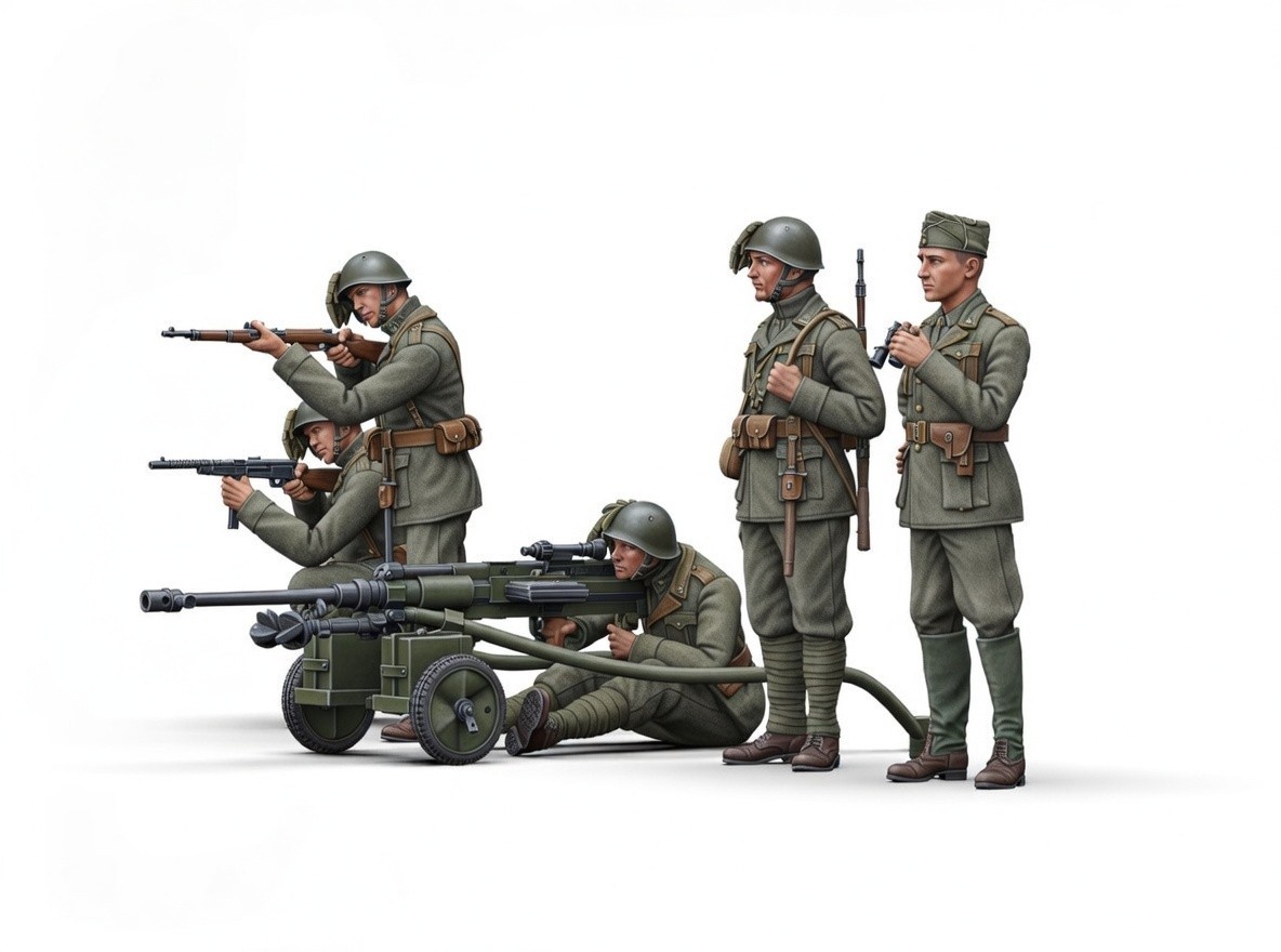 WW2 Soldatini italiani miniature militari non dipinte stampate in 3D figurine seconda guerra mondiale