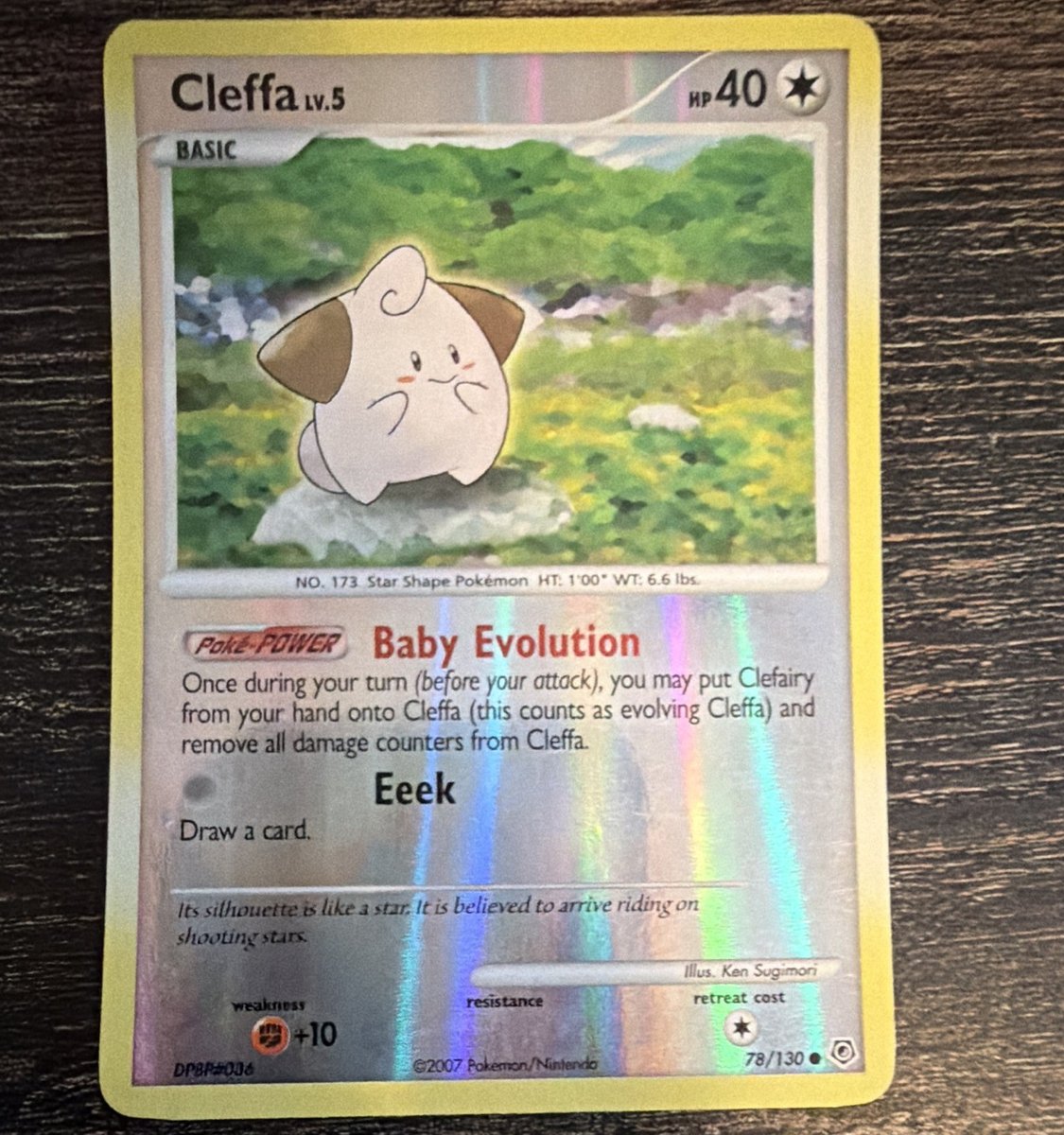 Cleffa Diamond and Pearl 78/130 Reverse Holo Common 40 HP 2007