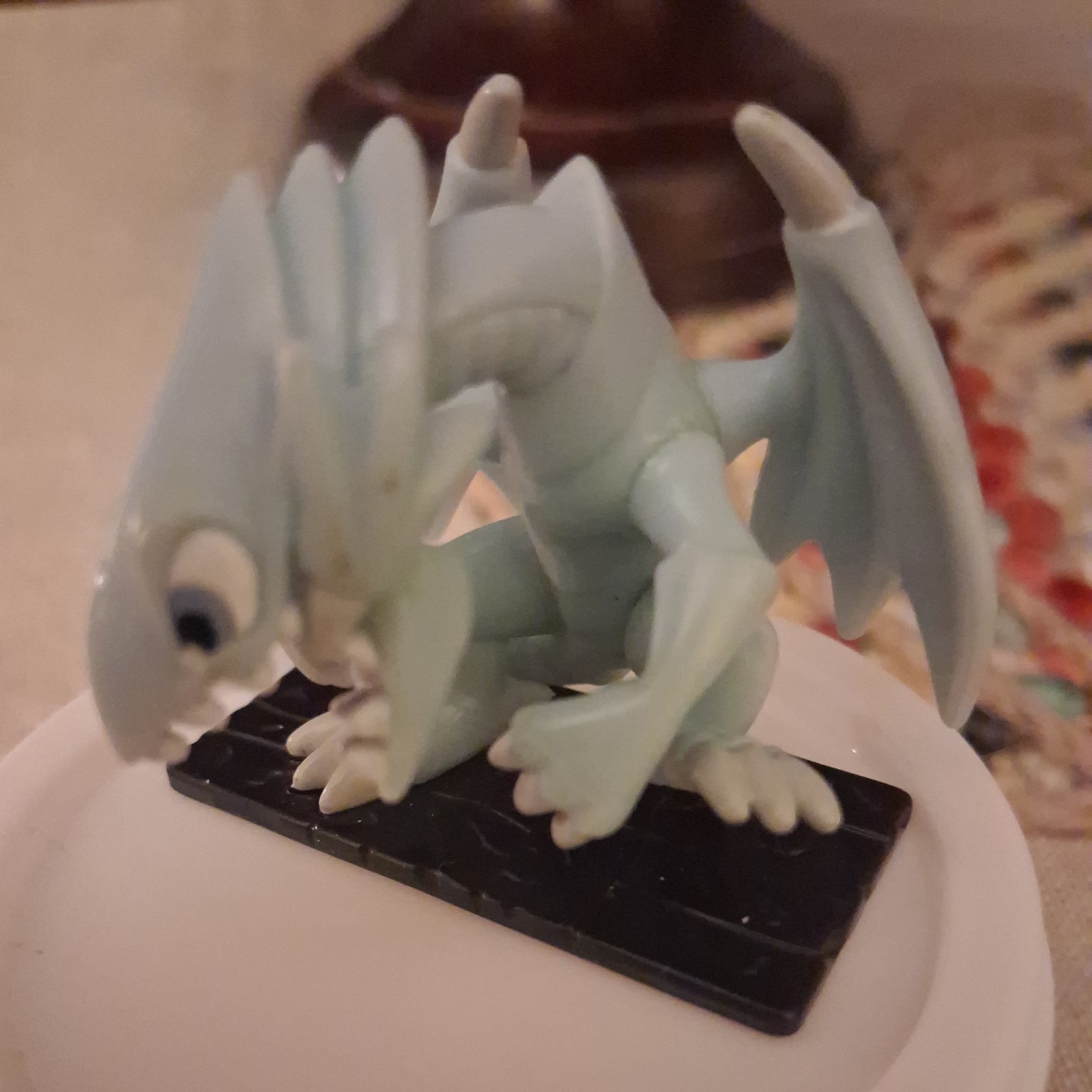 Figurina Yugioh - 2002 Toon Drago Bianco Occhi Blu - Mattel 2" Mini Anime Vintage