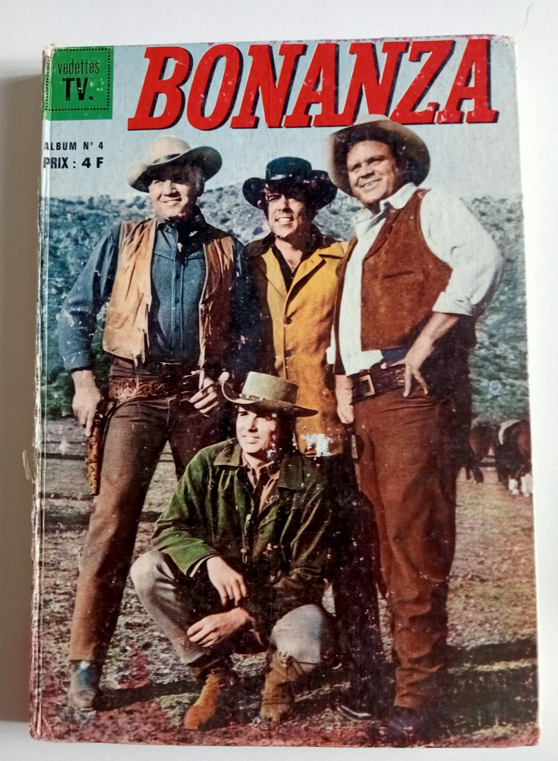 ANCIENNE BD VEDETTES TV RELIURE N°4 BONANZA 1966