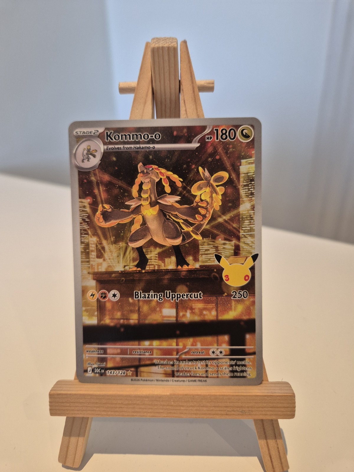 Pokemon 30th Celebrations Anniversary 30C 143/128 Kommo-o IR