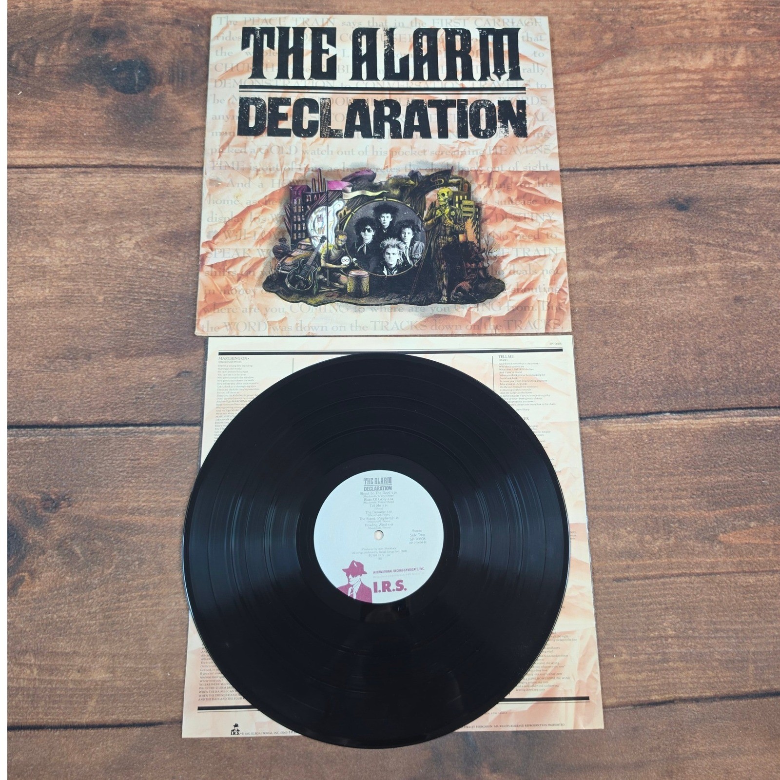 The Alarm Declaration Vinyl Record LP 12" Black Excellent 1984 I.R.S. SP-70608
