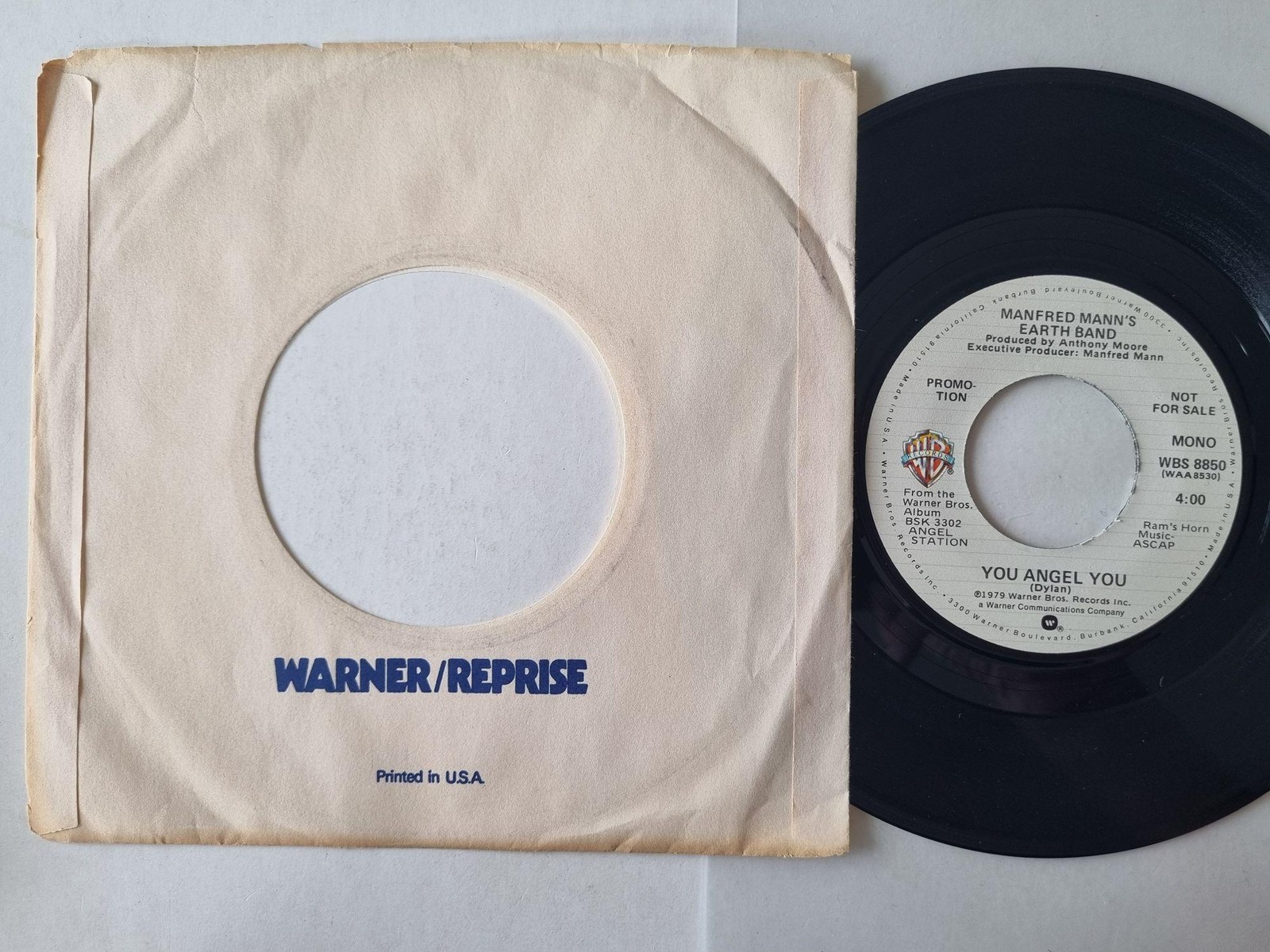 Manfred Mann's Earth Band - You Angel You 7'' Vinyl US PROMO
