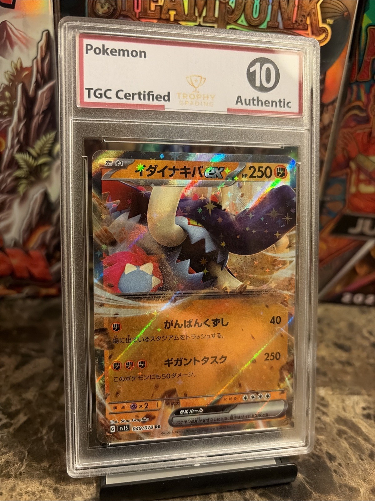 Pokemon Grande Zanna EX 049/078 Ultra Rara Base Scarlatta Giapponese GIOCO PERFETTO MINT Grado 10
