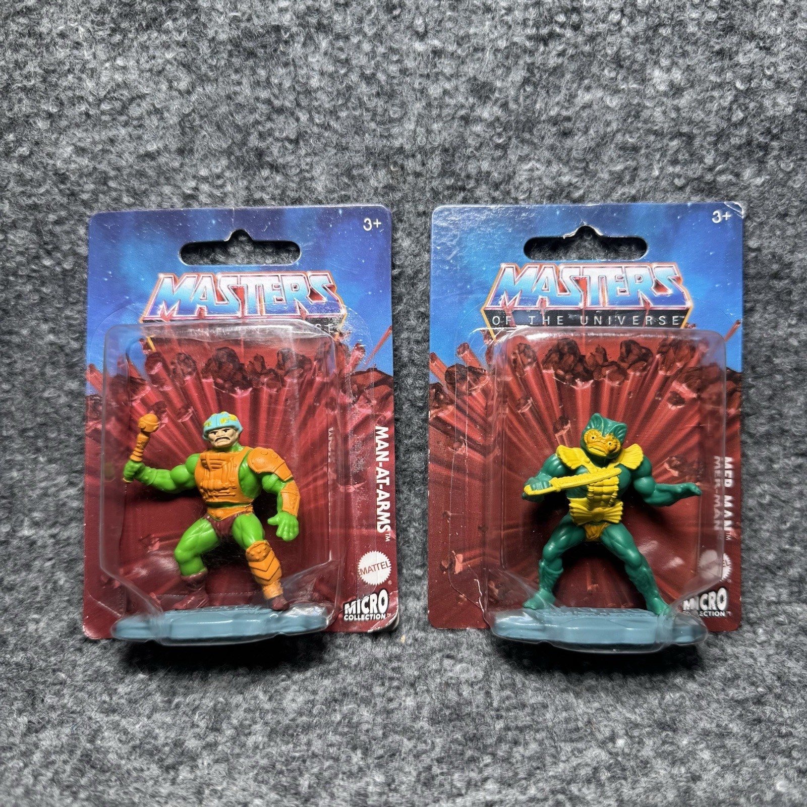 Masters Of The Universe Micro Collection Man-At-Arms & Mer-Man Lotto di 2 NUOVI