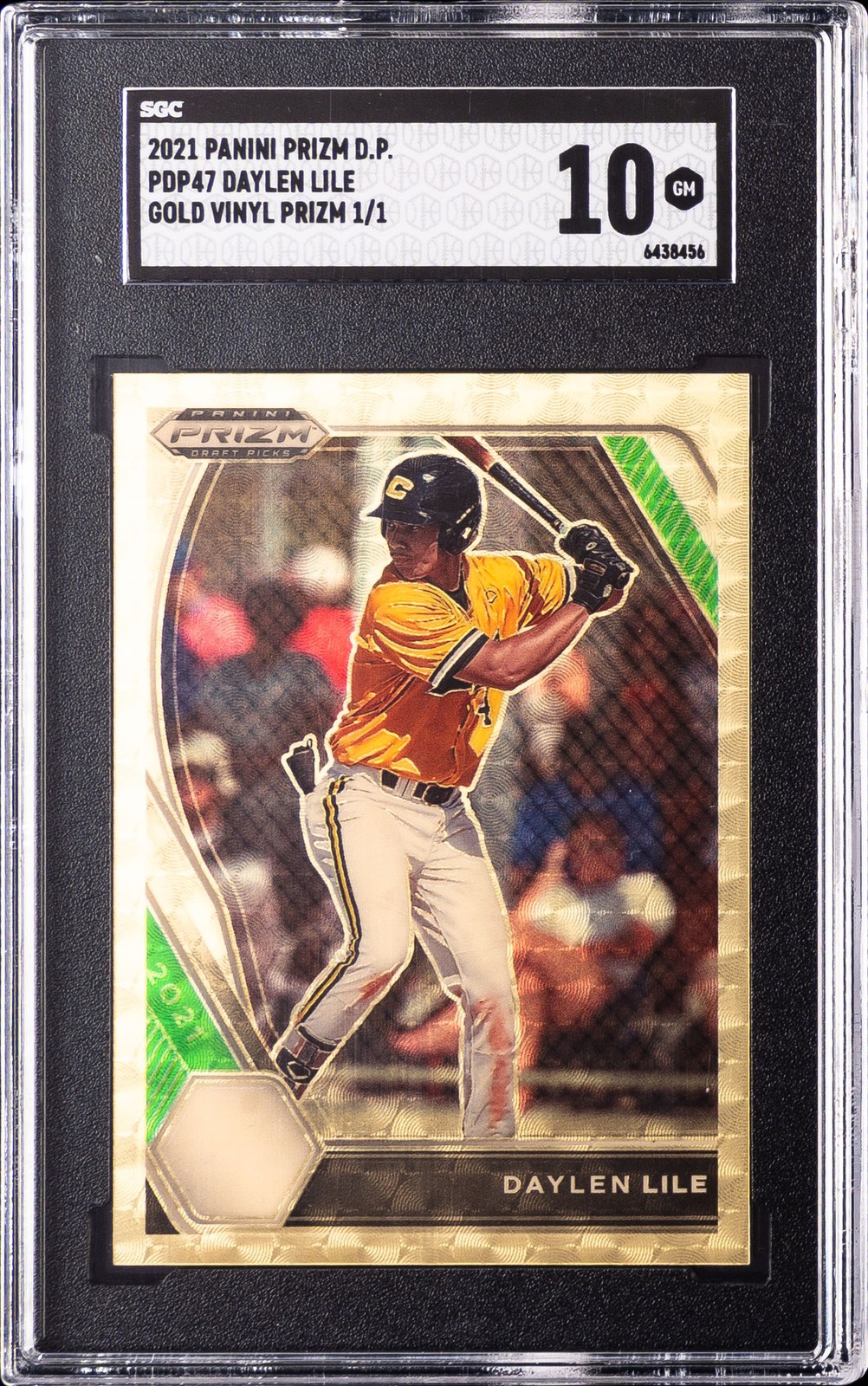 PANINI PRIZM D.P. 2021 VINILE ORO PRIZM 1/1 #PDP47 DAYLEN LILE SGC 10 GM