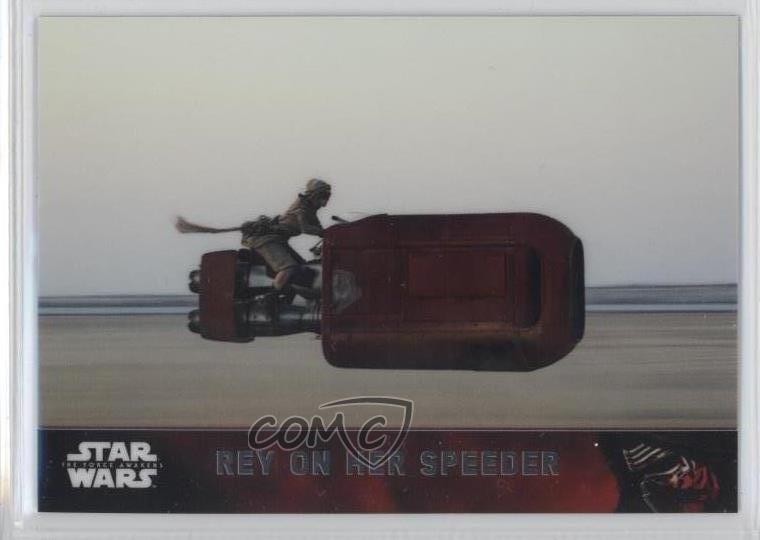 2016 Topps Star Wars: The Force Awakens Chrome Rey on Her Speeder #23 0c3