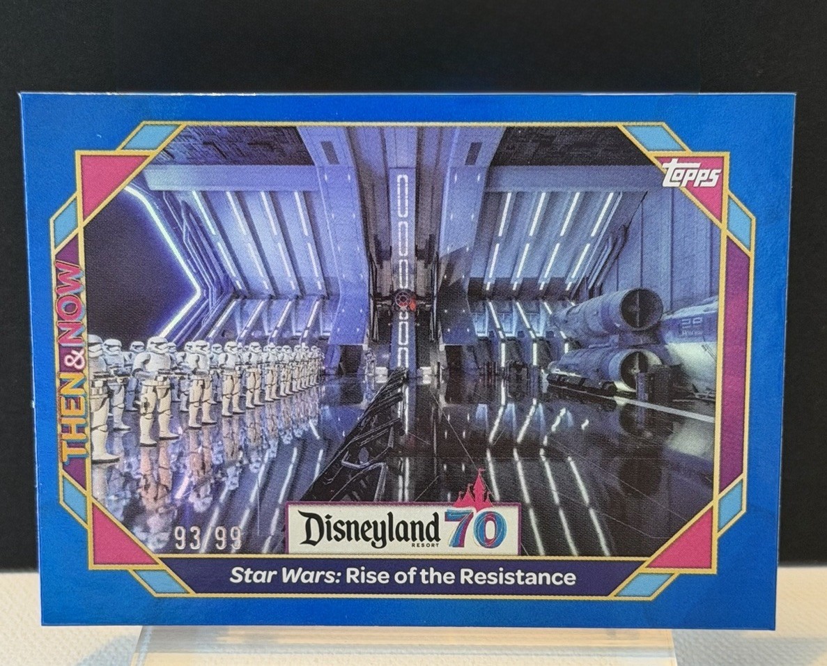Topps Disneyland 70th Anniversary Star Wars Rise Of The Resistance Blue Foil /99