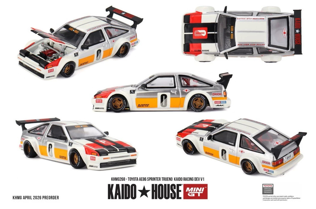 Kaido House Mini GT 1/64 Toyota AE86 Kaido Racing Dev V1 preordine
