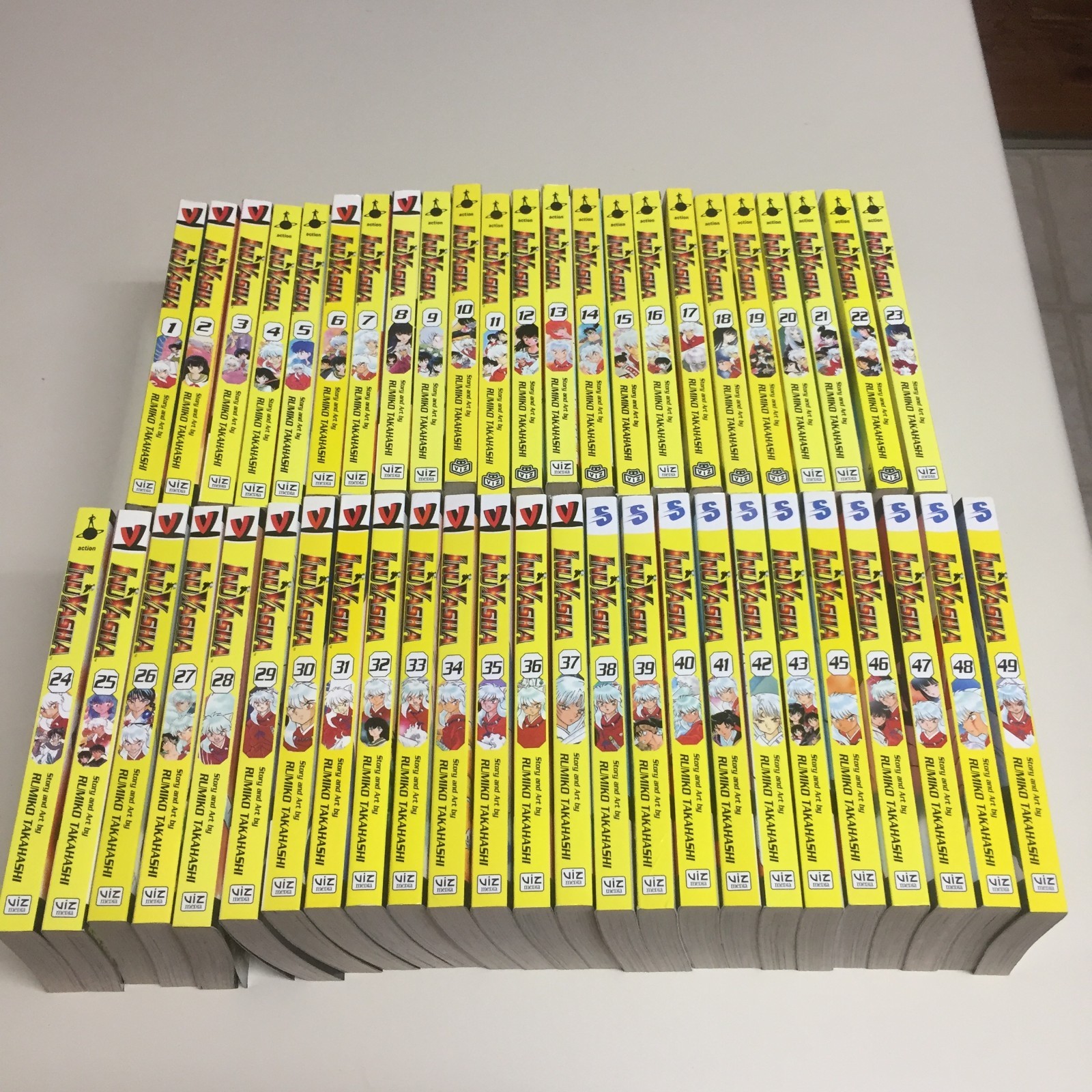Inuyasha Manga Inglese Volume 1-43 45-49 Set Quasi Completo Serie Singoli Fuori Produzione