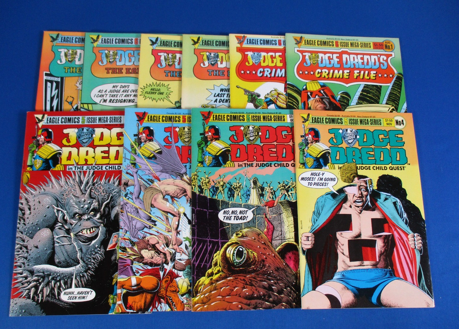 Judge Dredd Eagle Comics The Early Cases  Crime File The Judge Child Quest Lot