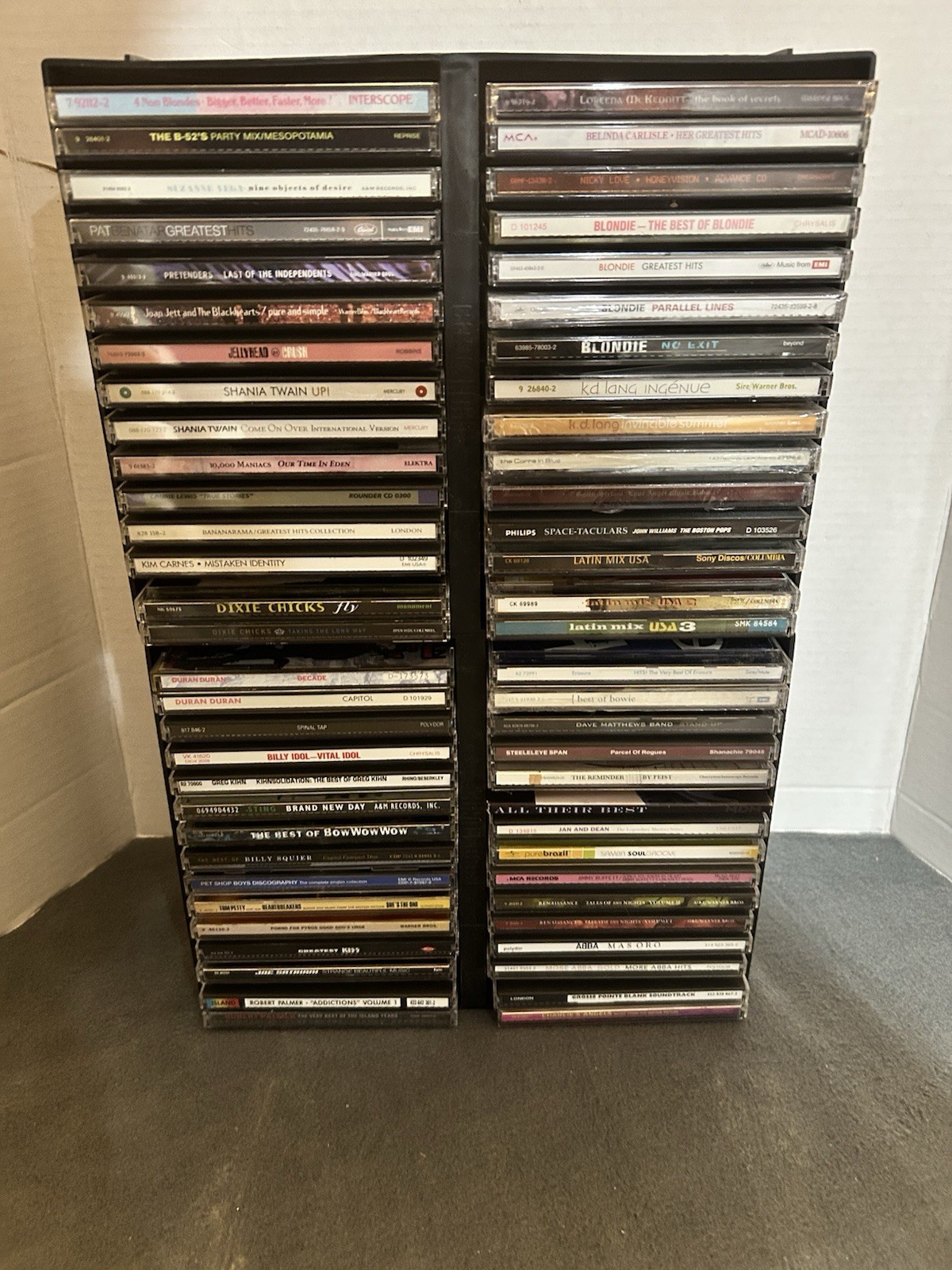 60 CD BMG Music Club Lot  2 Plastic Organizers Bowie Blondie Duran Duran 80s 90s