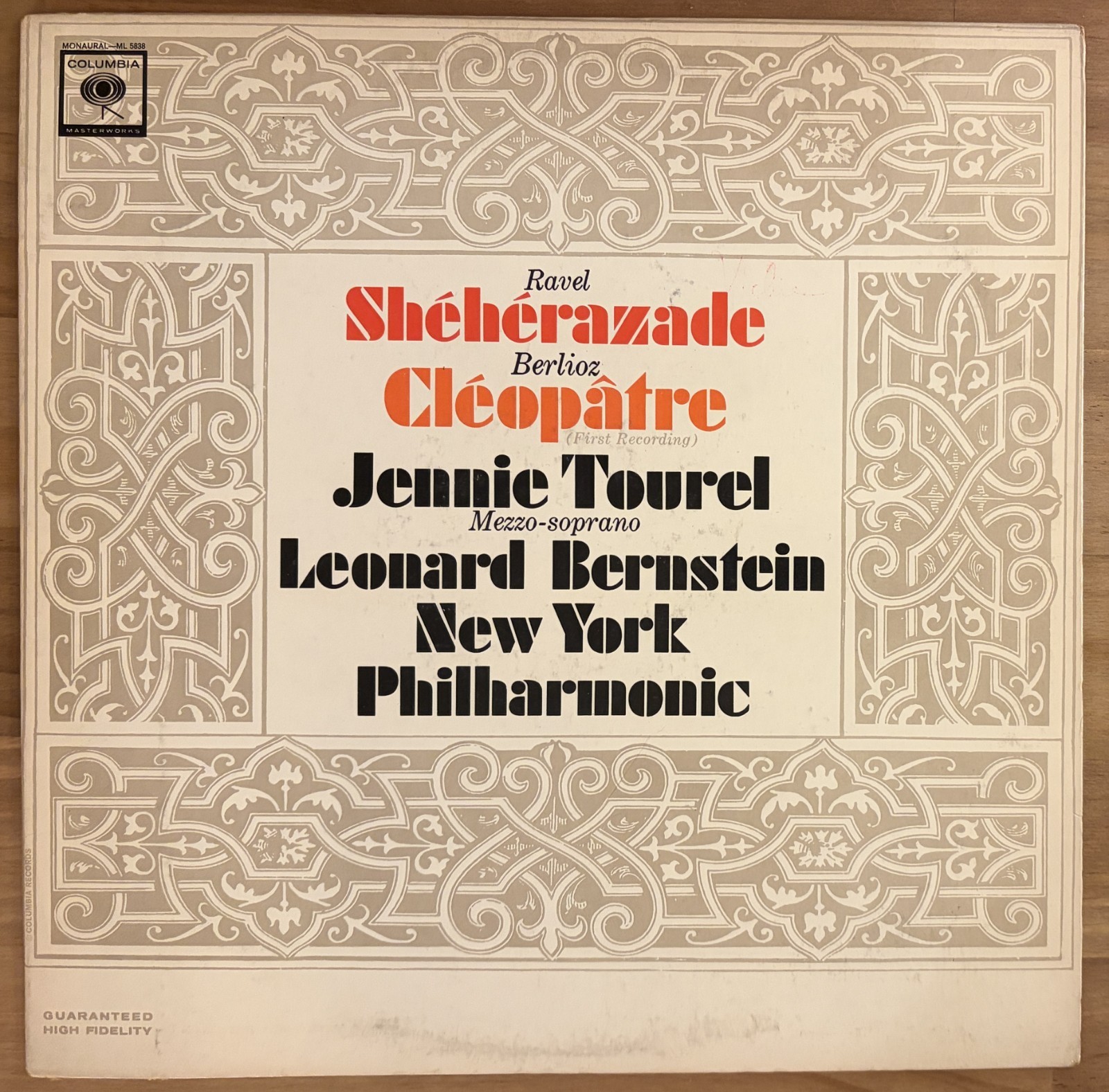 RAVEL-Sheherazade / BERLIOZ-Cleopatre: Bernstein (Vinyl LP) 1963 Columbia MS6438