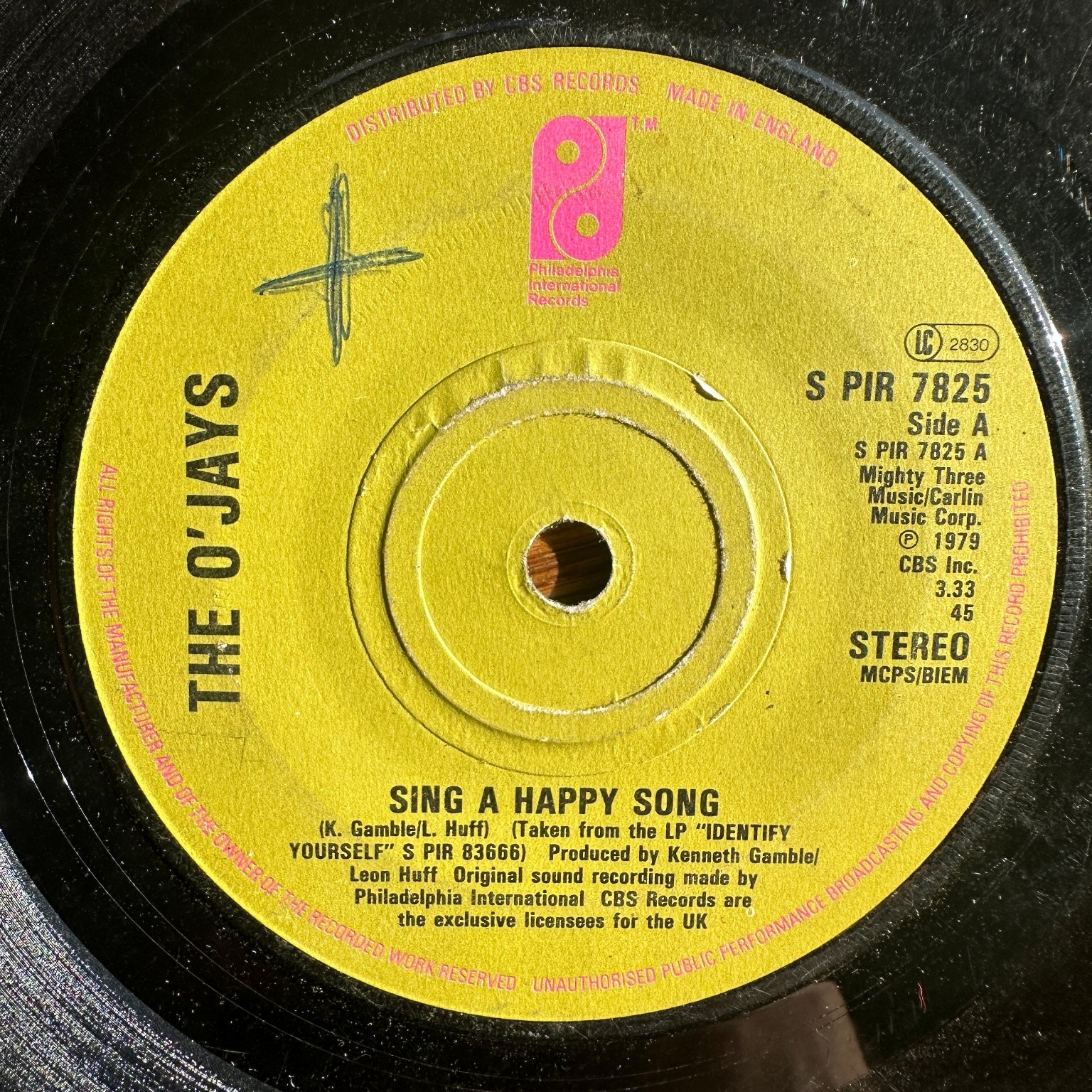 THE O'JAYS – Sing A Happy Song 7" Single 1979 Philadelphia Intl. Soul 45 RPM