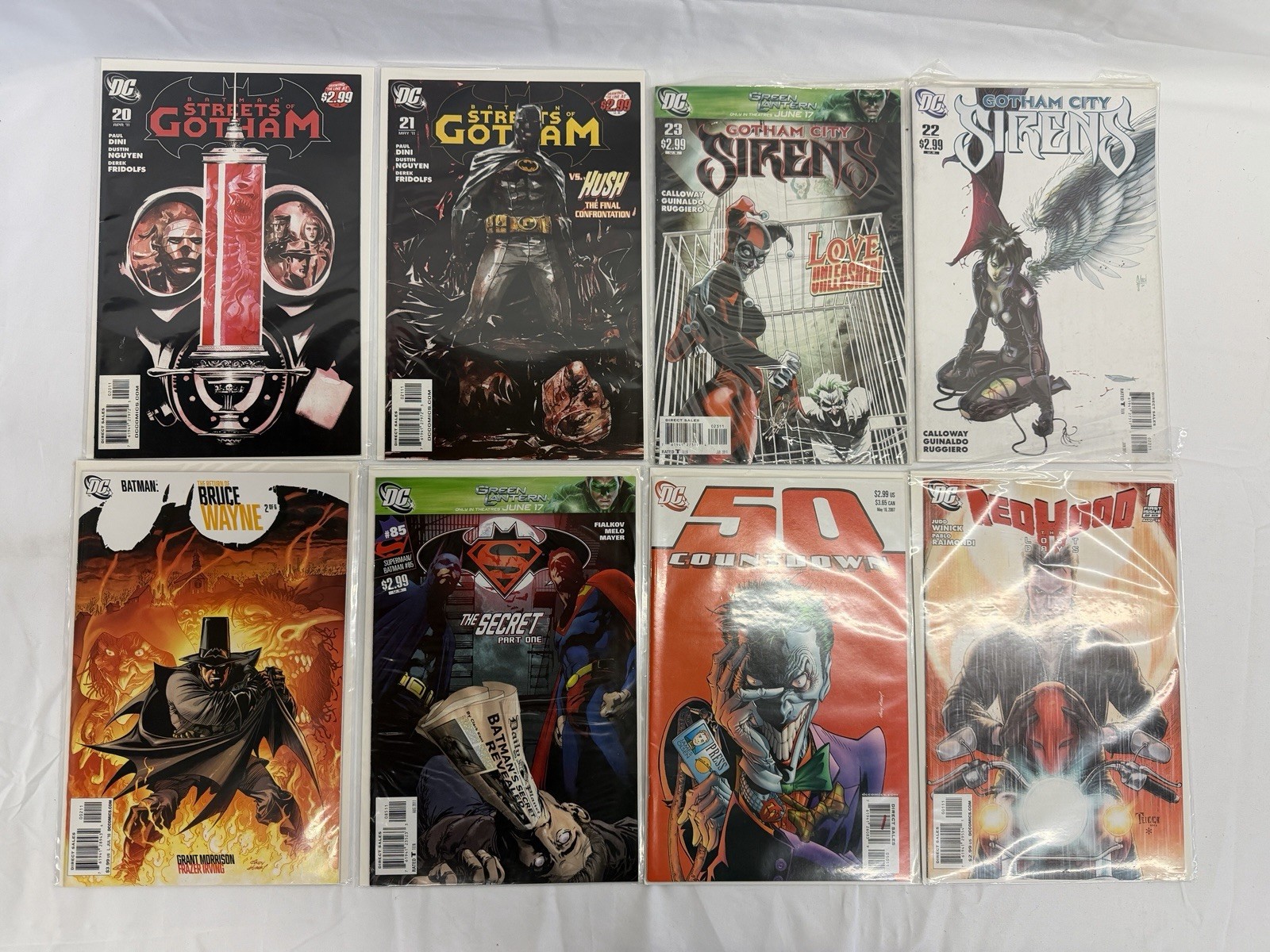Batman DC Comics Lot of 8 Streets of Gotham Sirens Red Hood Joker Superman