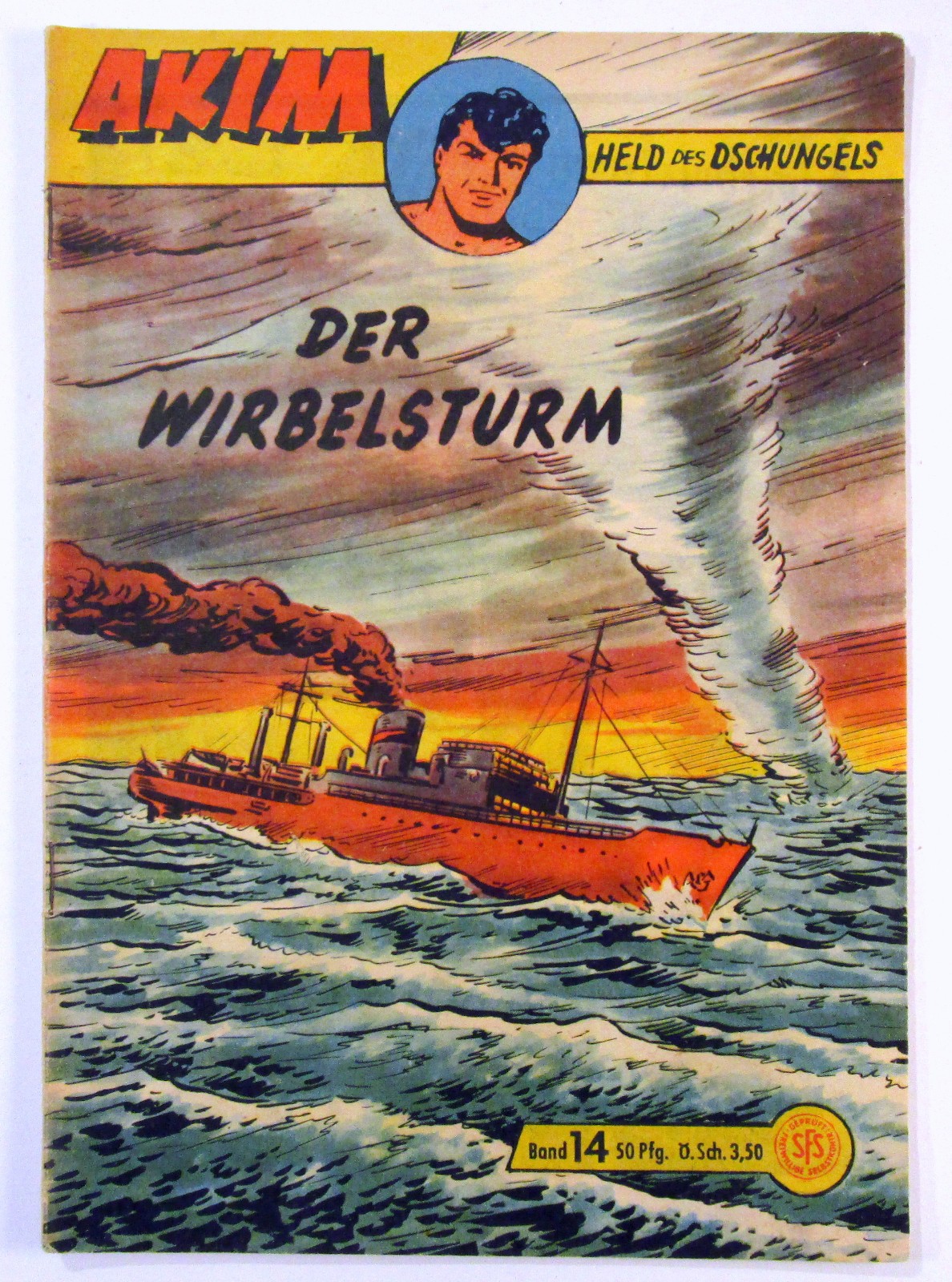 Akim Held Großband # 14 L'uragano originale Lehning Editore 1958 Z 2