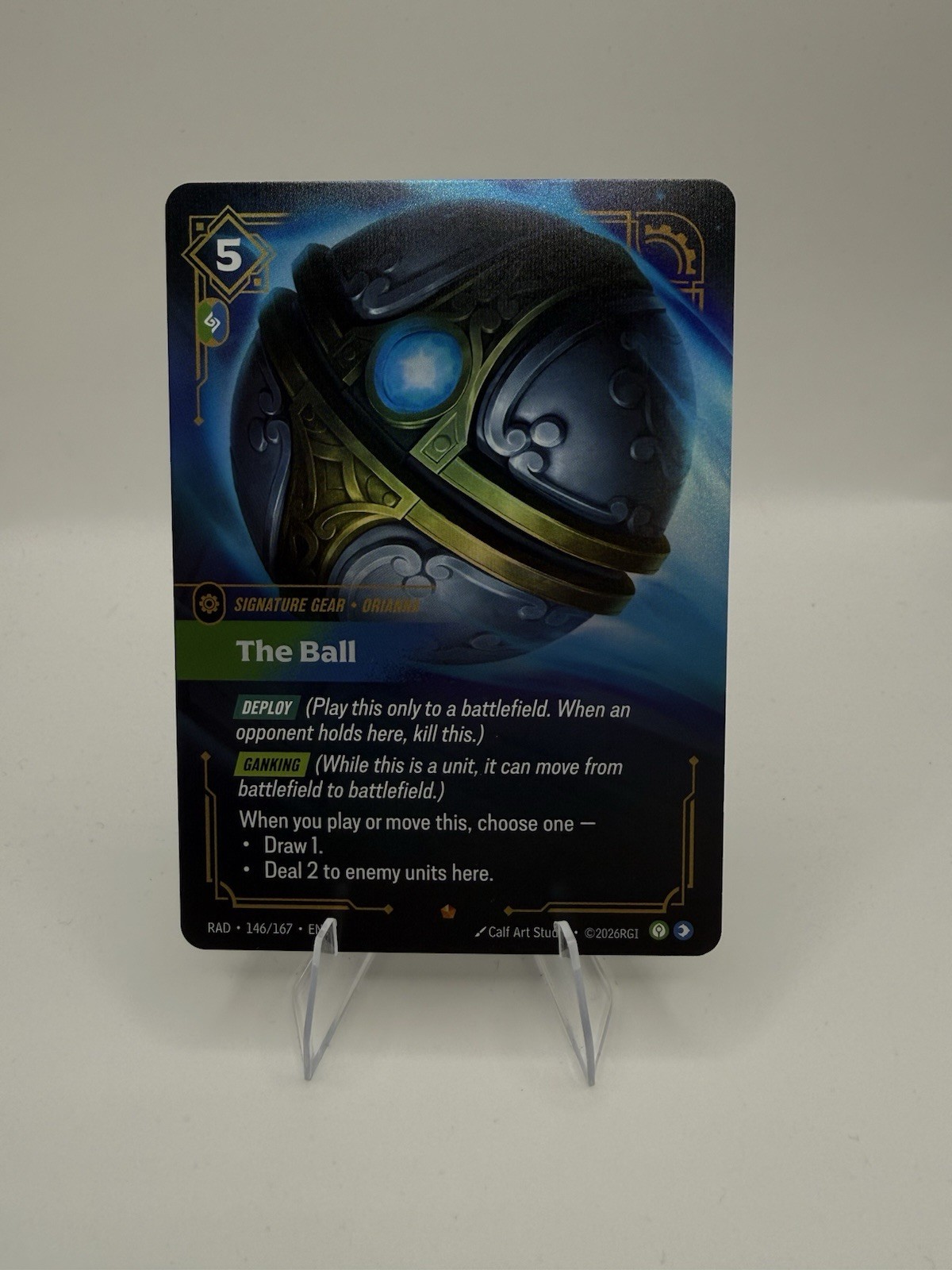 League of Legends CCG The Ball Signature Gear Orianna RAD 146/167 Holo ENG
