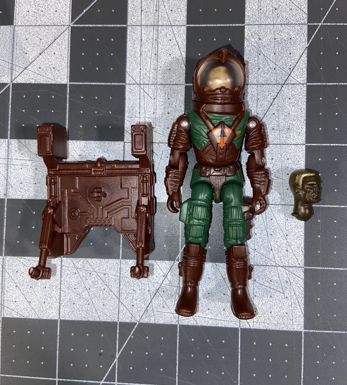 GI Joe BLACK MAJOR Payload Astronaut Figure Starcom Bronze Bomber Complete Mint