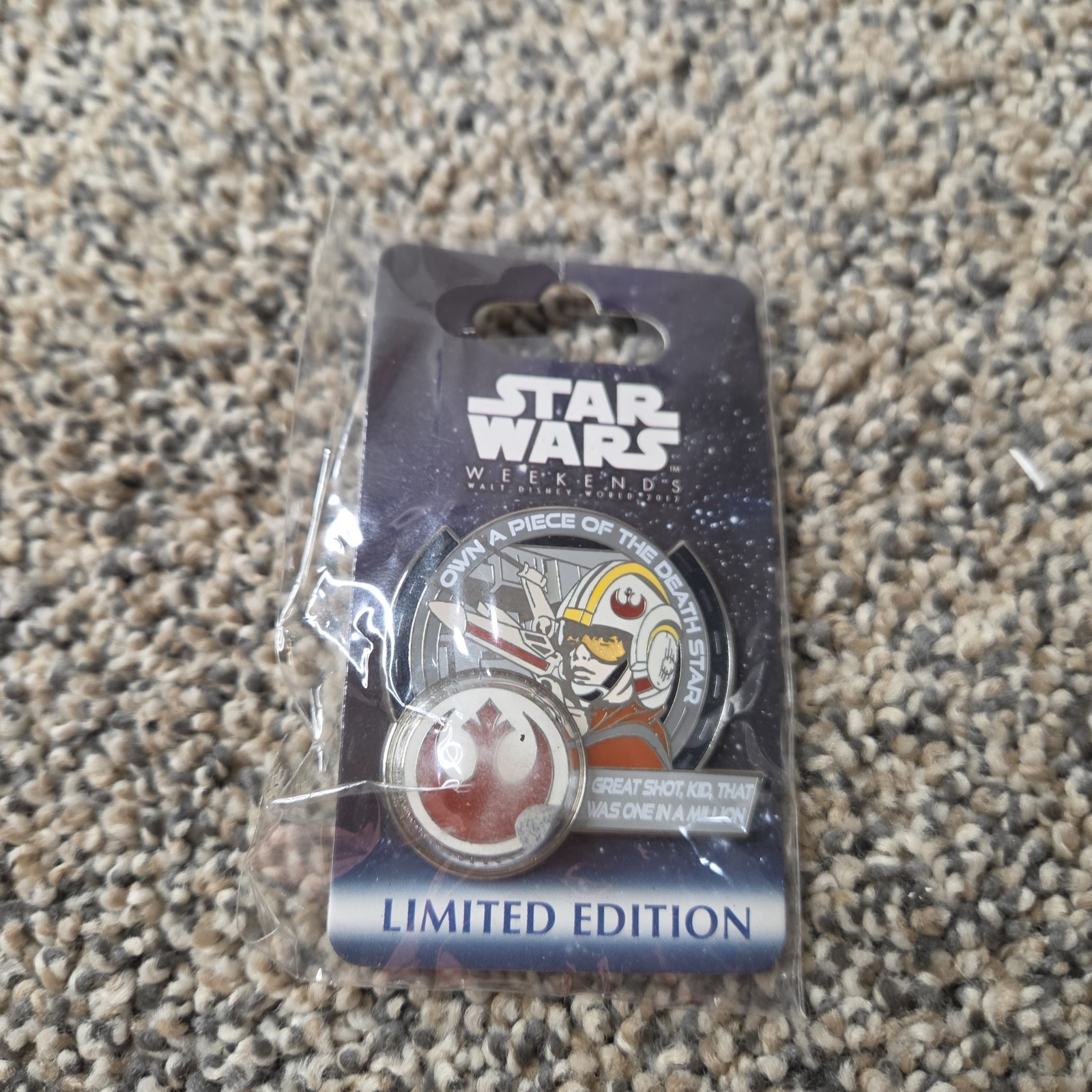 Great Shot Kid Death Star /1000 2012 Spilla Limitata STAR WARS Weekend Disney NUOVO