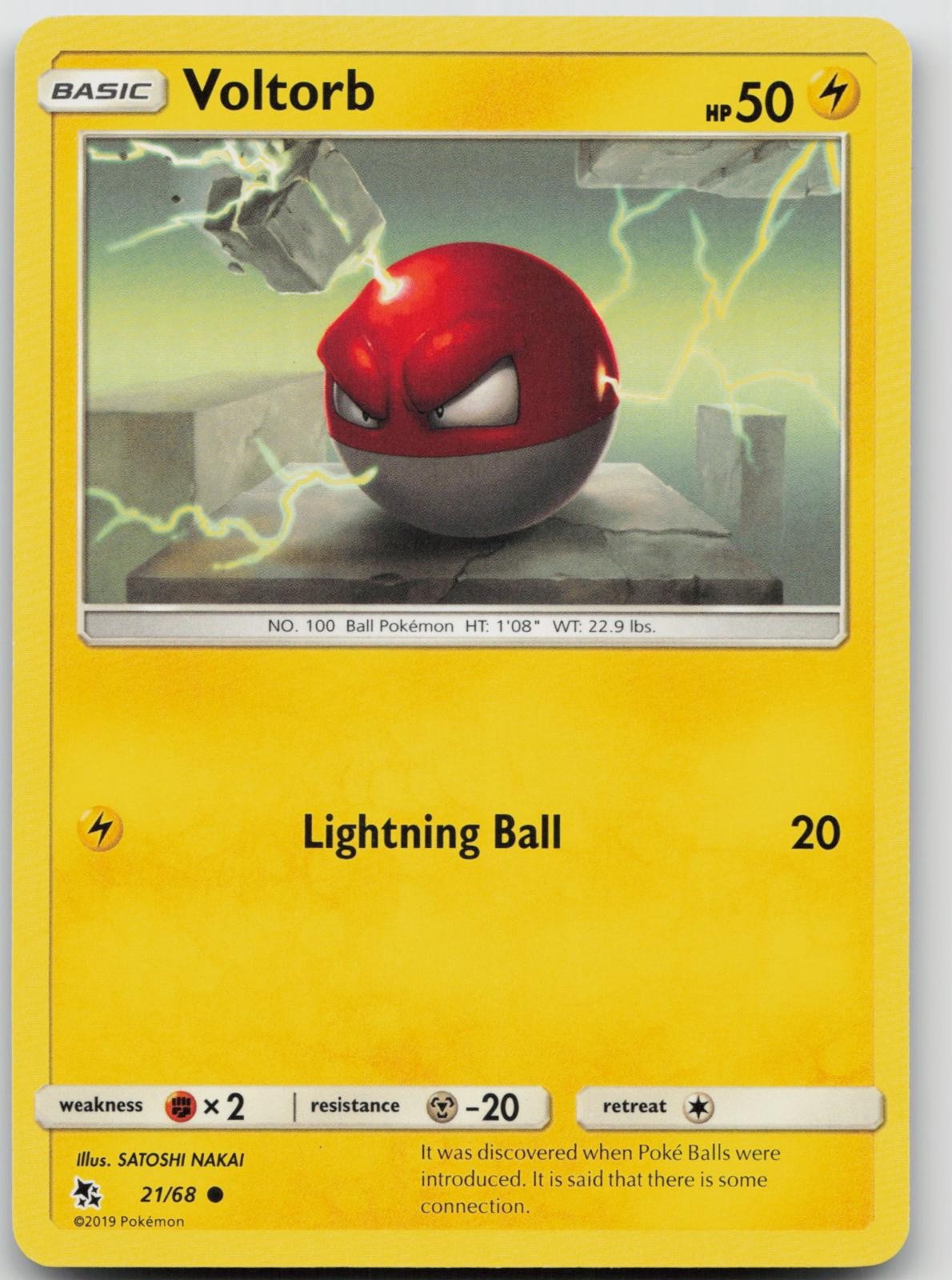 Voltorb 21/68 Destino Nascosto Comune Pokemon Giocato Leggermente