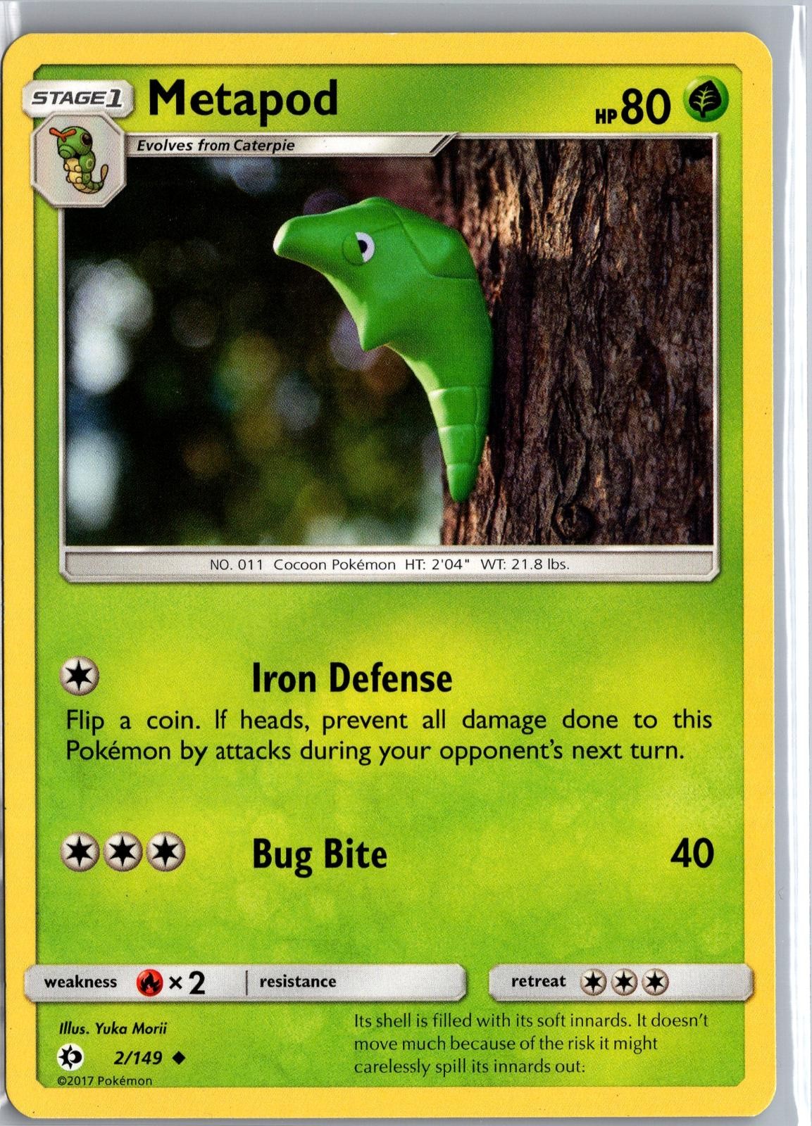 Metapod 2/149 Set Base SM Non Comune Pokemon Giocato Leggermente