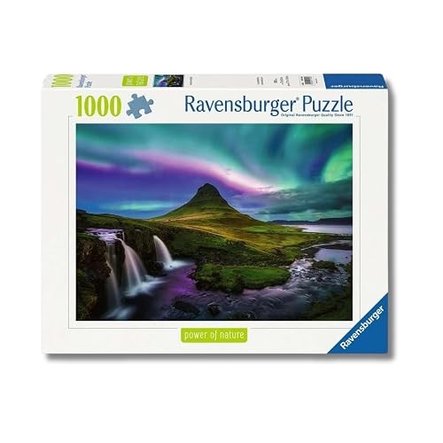 Ravensburger - Puzzle 1000 Pezzi Aurora Su Kirkjufell, Per Adulti 70x50cm